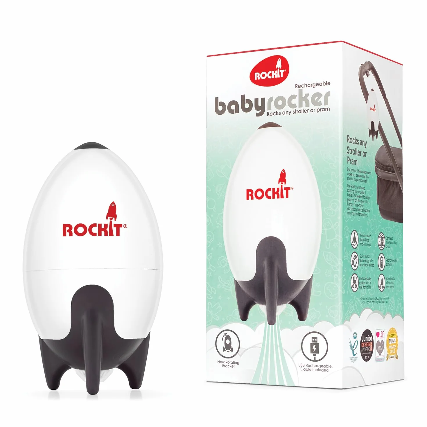 Berceur Rockit Rechargeable pour Poussette et Landau