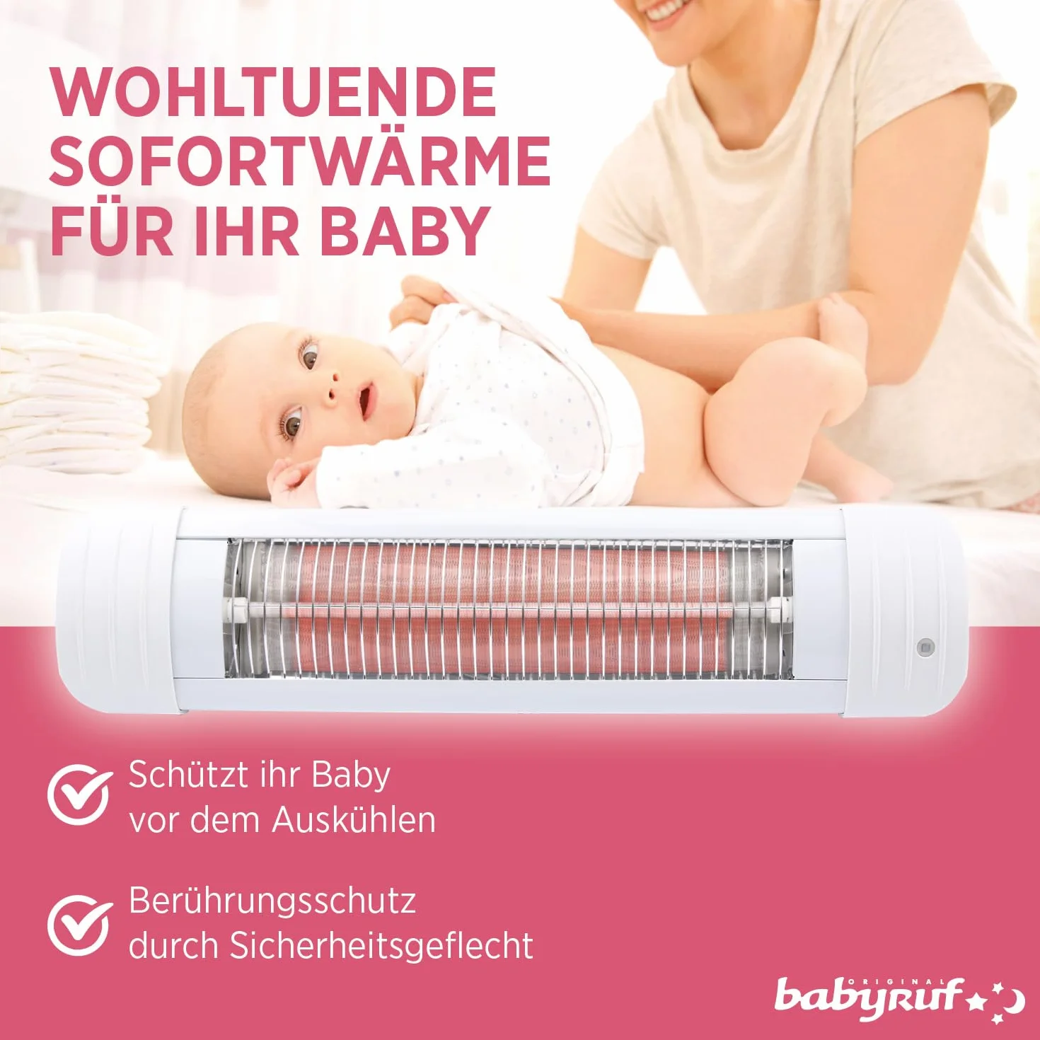 BS 50 Chauffage pour table à langer 600 W Arrêt automatique Blanc