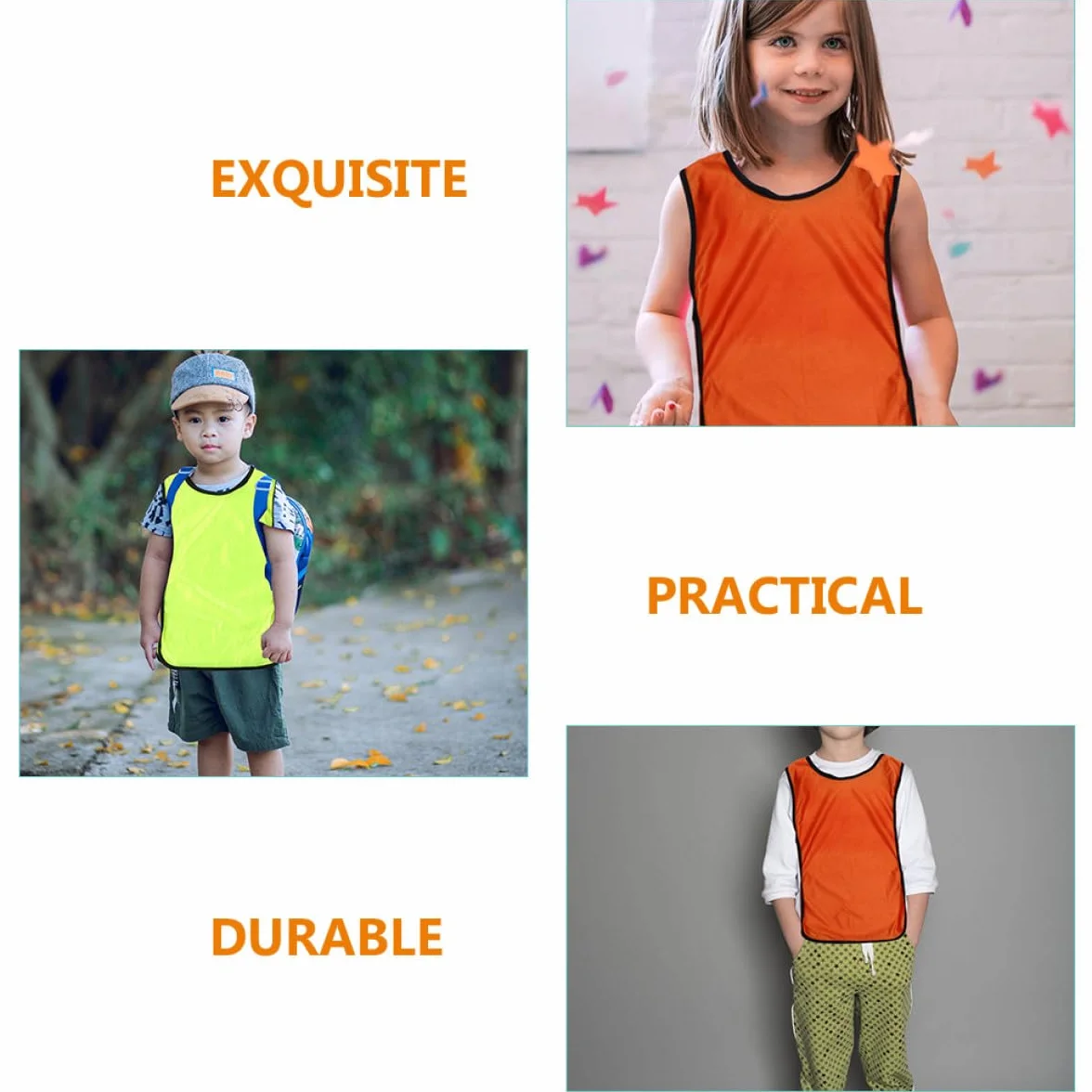 Lot de 12 Chasubles d'Entraînement Orange et Vert Fluo, Gilets de Sport Respirants pour Football, Basketball et Plein Air