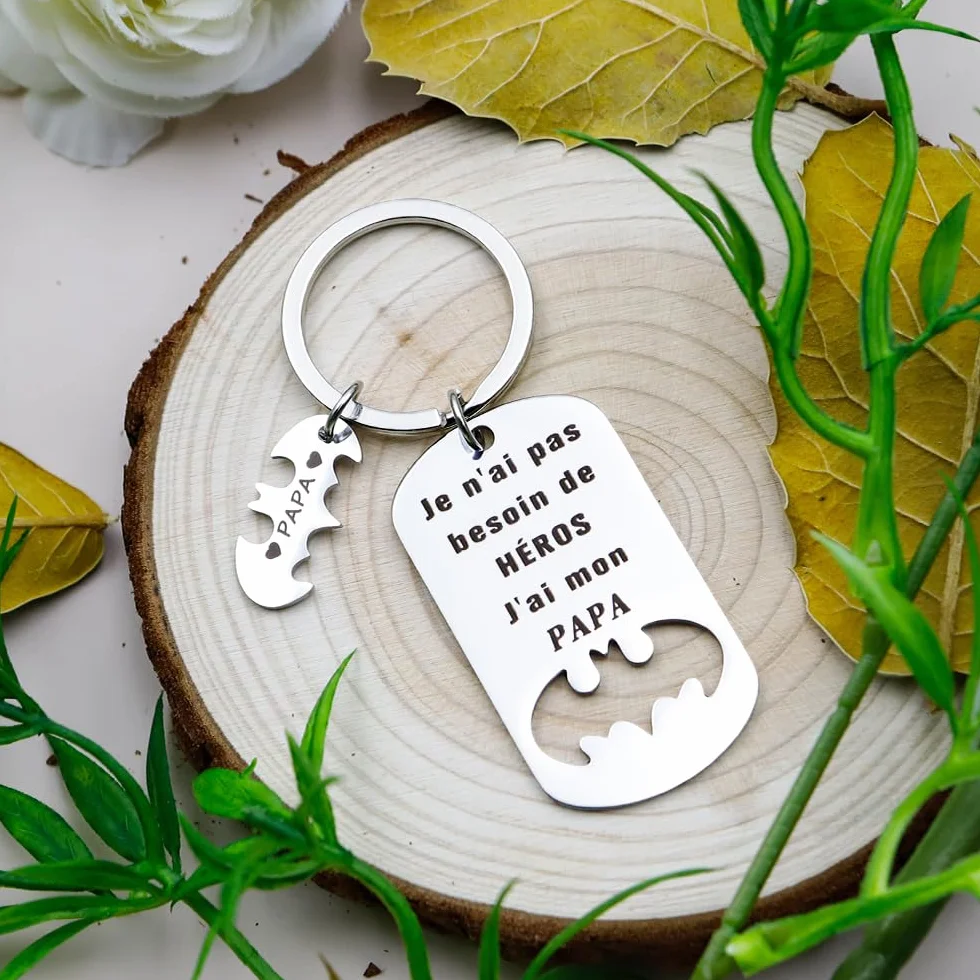 Porte Clef Papa Cadeau Pere Futur Papa Noel Beau Pere Don Jeune Meilleur