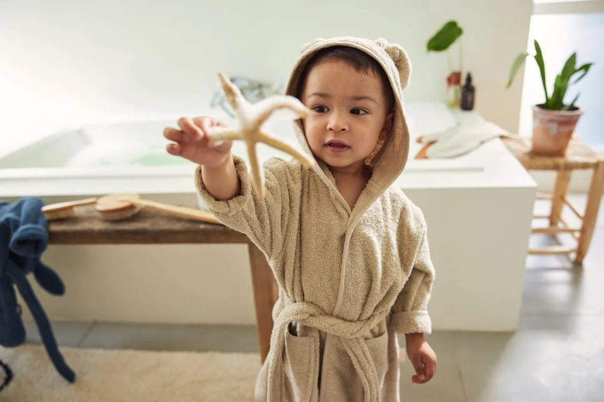 Jollein Peignoir de bain en éponge 1-2 ans Nougat