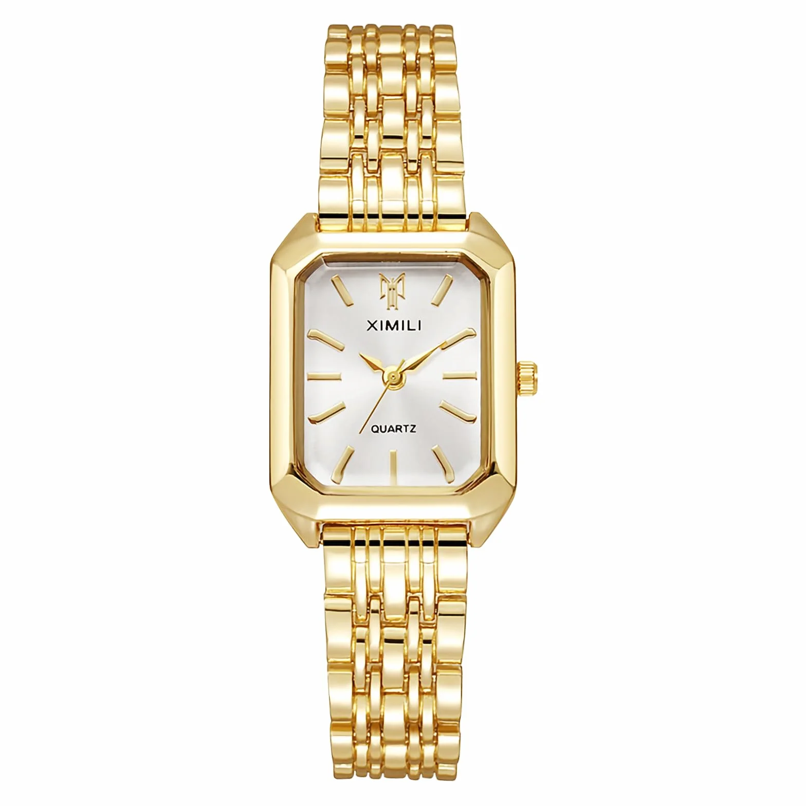 OFFCUP Montre Femme 32 mm Carrée Analogique Quartz Acier Inoxydable Bracelet Élégant Minimaliste