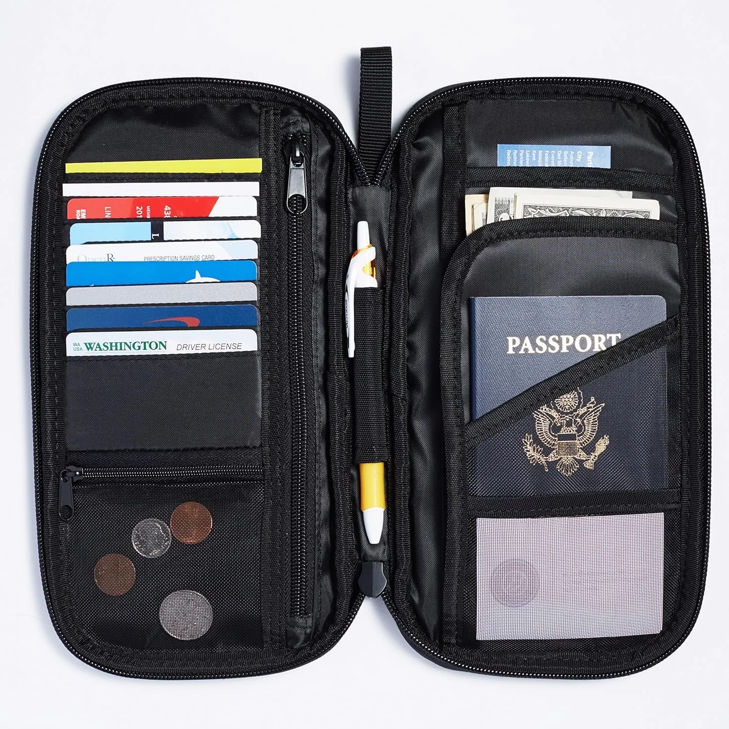 Amazon Basics Nylon Organisateur de Voyage RFID Noir