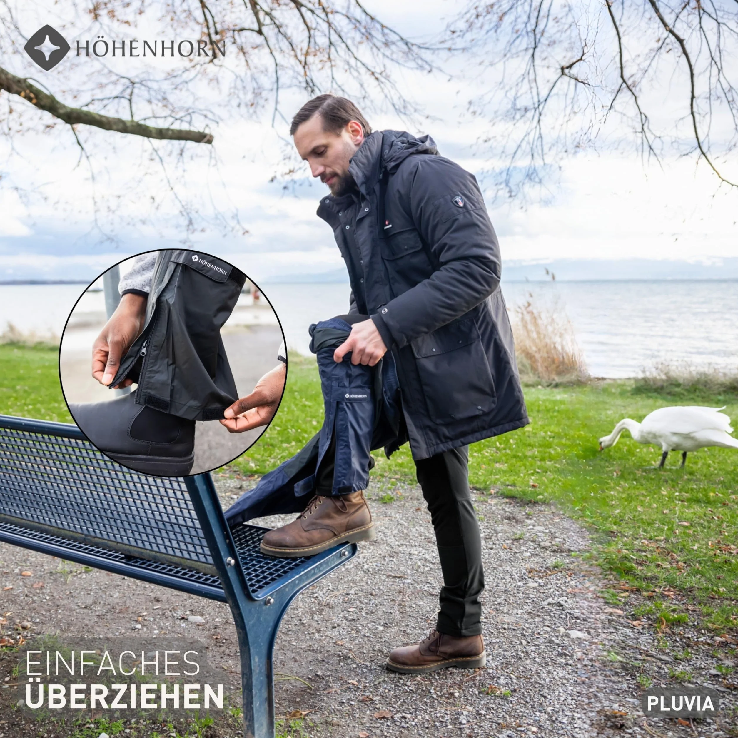 Höhenhorn Pluvia Pantalon de pluie imperméable homme avec sac