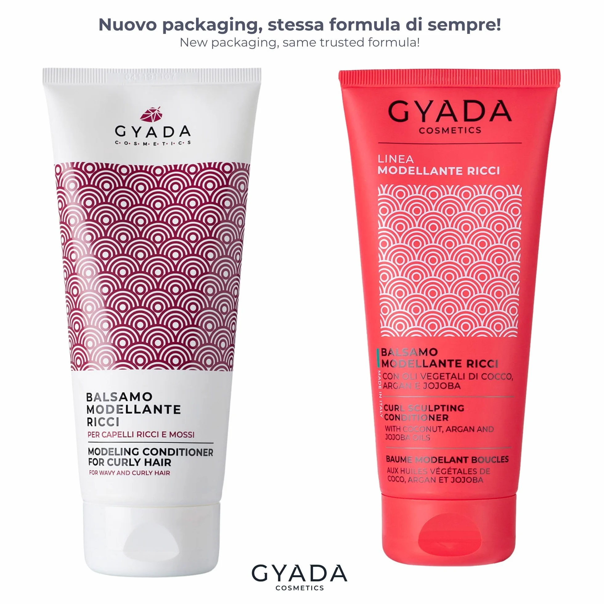 GYADA COSMETICS Après-shampoing modelant cheveux bouclés ondulés anti-frisottis huiles Aloe Vera lin Coco Argan 200 ml