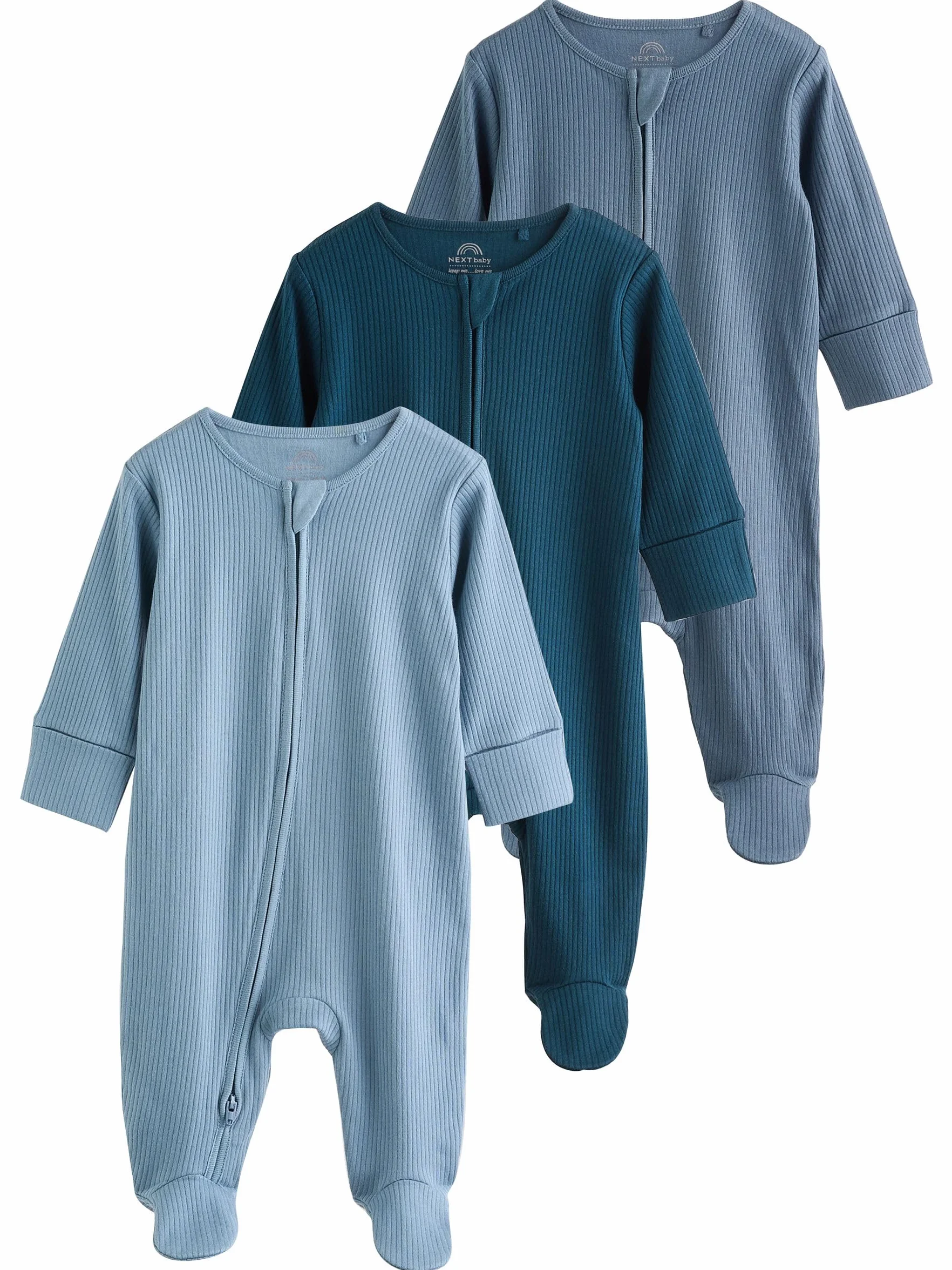 NEXT Bébé garçon Dors-Bien Pyjama Zip Double Sens Lot de 3