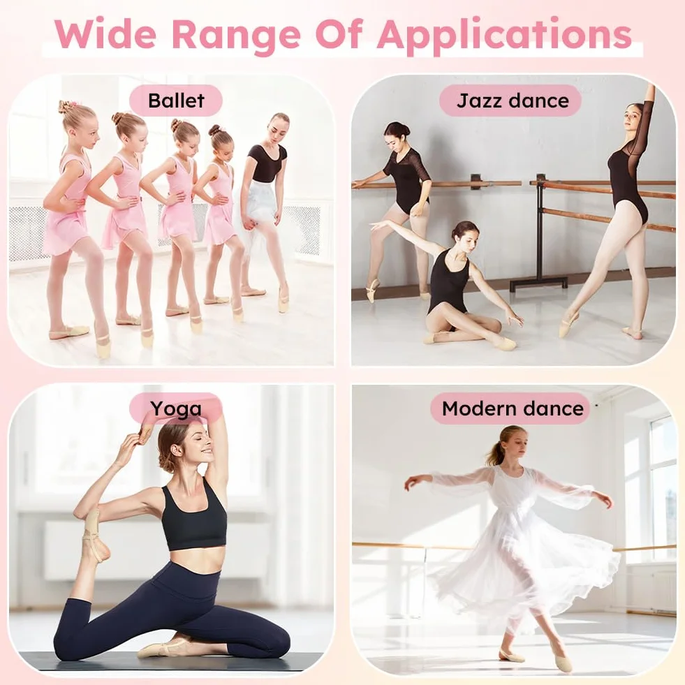 DiULi Demi-Pointes de Danse Classique pour Femmes Chaussons Semi-Solde Ballet Couleur Chair