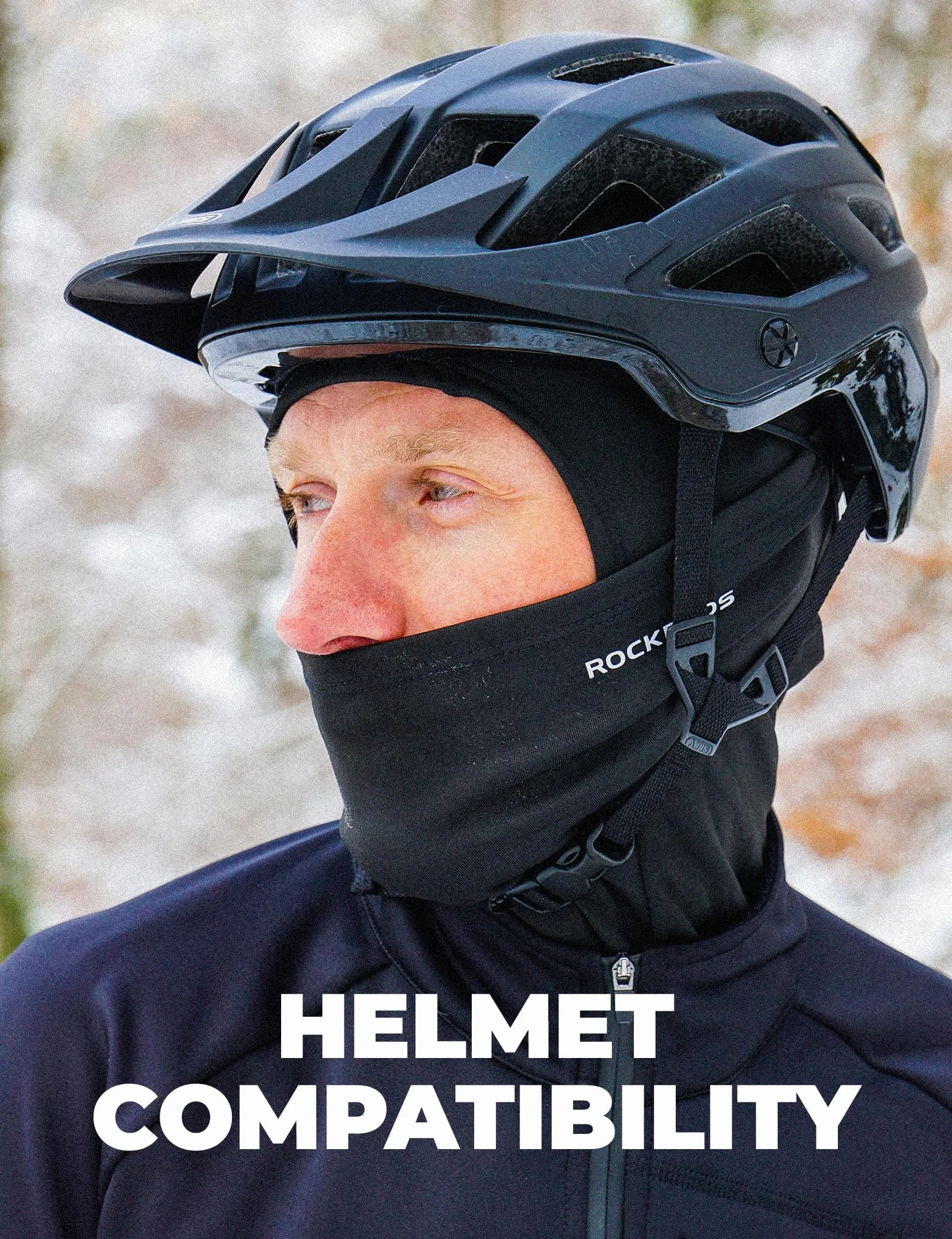 ROCKBROS Cagoule Moto Polaire Balaclava Hiver Coupe-Vent Respirant Thermique Masque pour Vélo Ski Running Snowboard 9 Couleurs