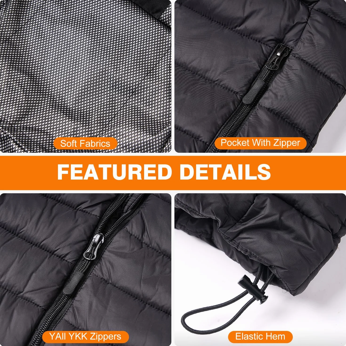 Gilet chauffant Enfant avec batterie 7.4V 10000mAh Veste chauffante