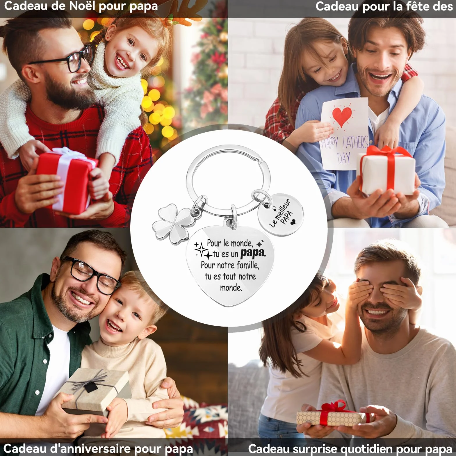 YISCOKO Porte Clés Hommes Cadeau Baptême Noel