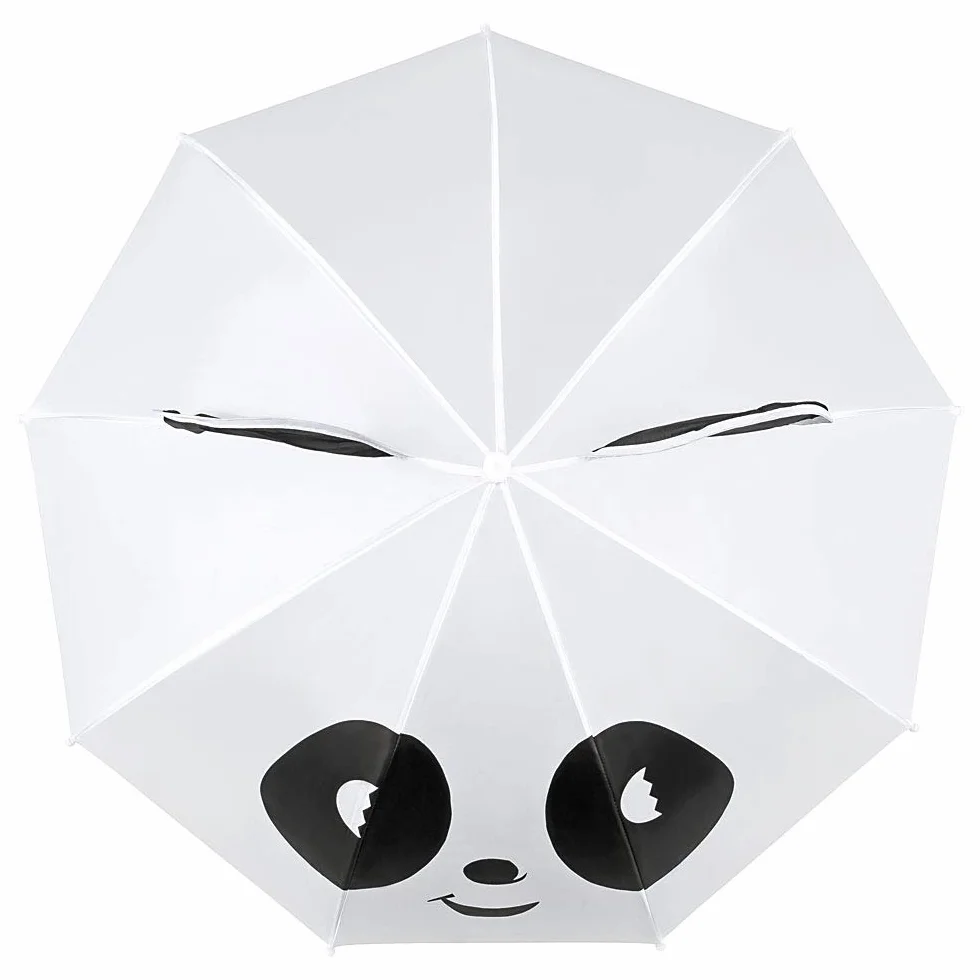 VON LILIENFELD® Parapluie Enfant Panda Jusqu'à 8 ans Blanc Noir