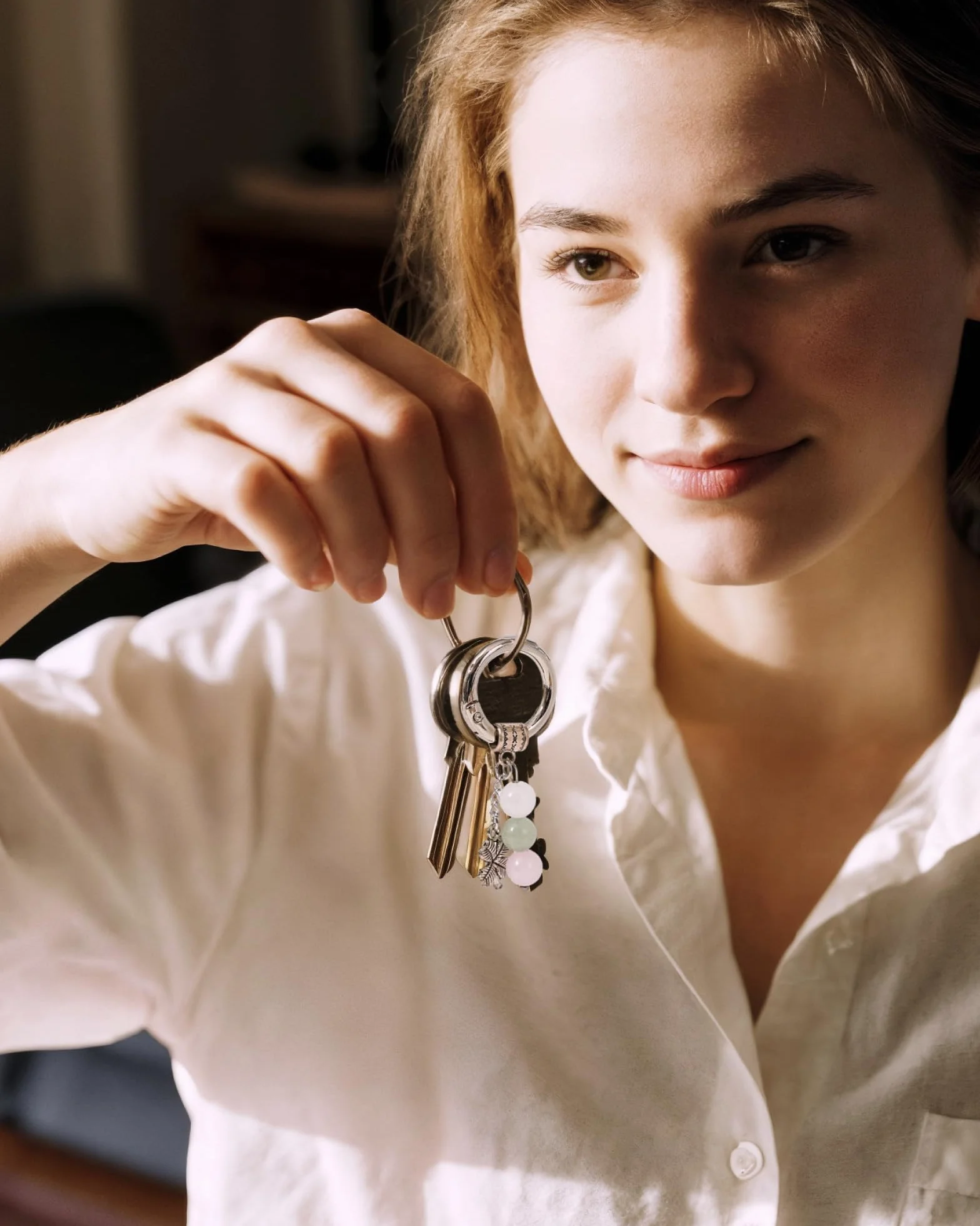 Merclix Porte Clef Pierre Naturelle Pierre De Lune Aventurine Cadeau Femme Noel Anniversaire Fete Des Meres