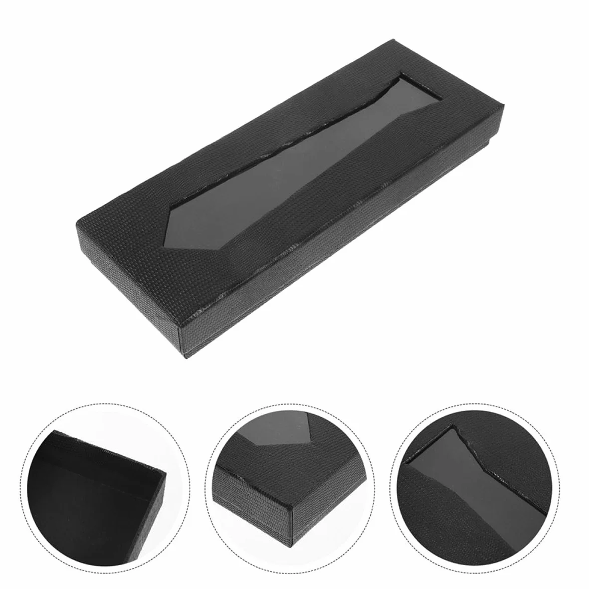 DEARMAMY Boîte À Cravates Élégante Coffret Cadeau En Carton Robuste Rangement Compact Pour Voyage