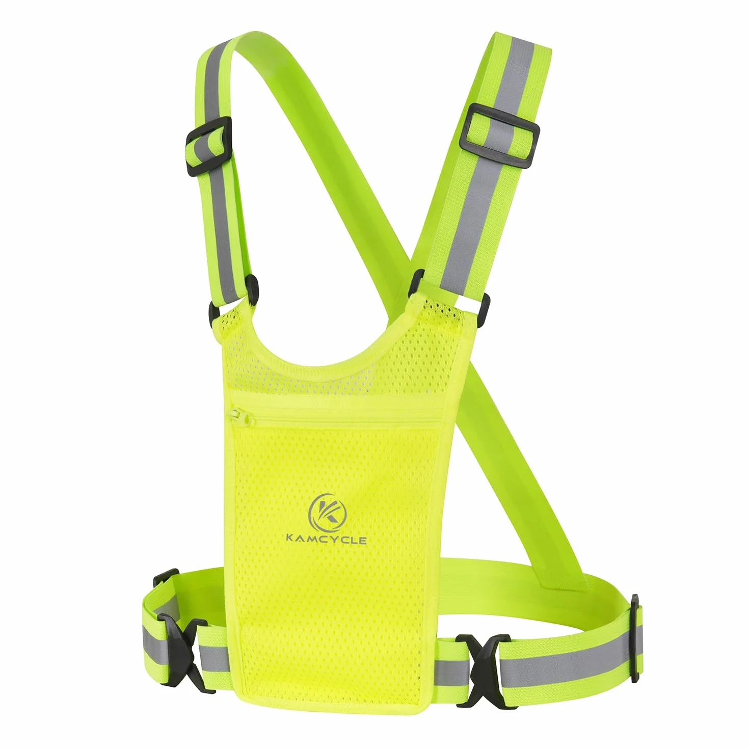 Gilet de Course Réfléchissant avec Poche pour Téléphone Portable – Gilet Lumineux pour Vélo