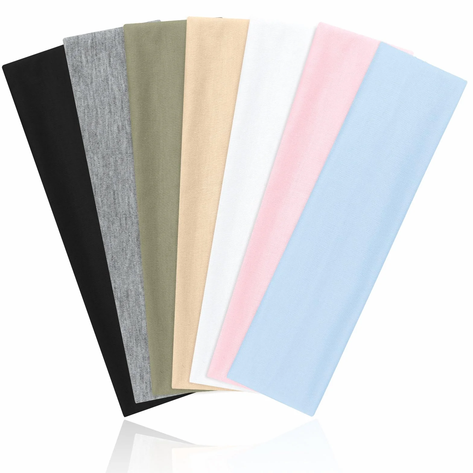Bandeau Cheveux Femme 7 pcs Élastique Antidérapant Headband Sport Yoga