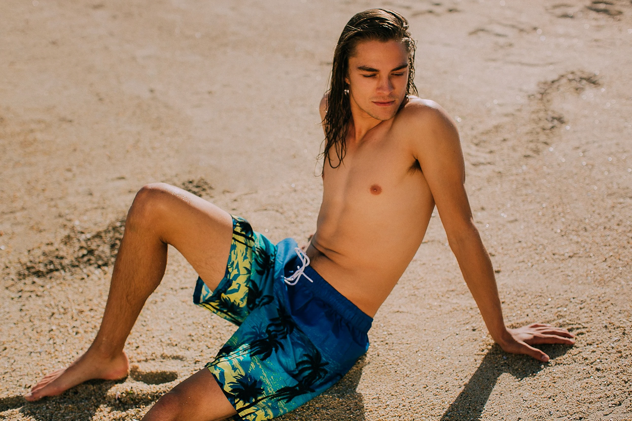 Maillot de Bain pour Homme Beach Shorts Boxer Trunks Plage ete Rayure Motif *