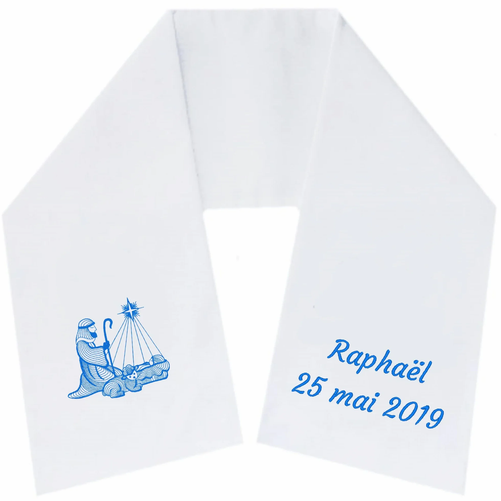 Écharpe de baptême brodée personnalisée 60 modèles