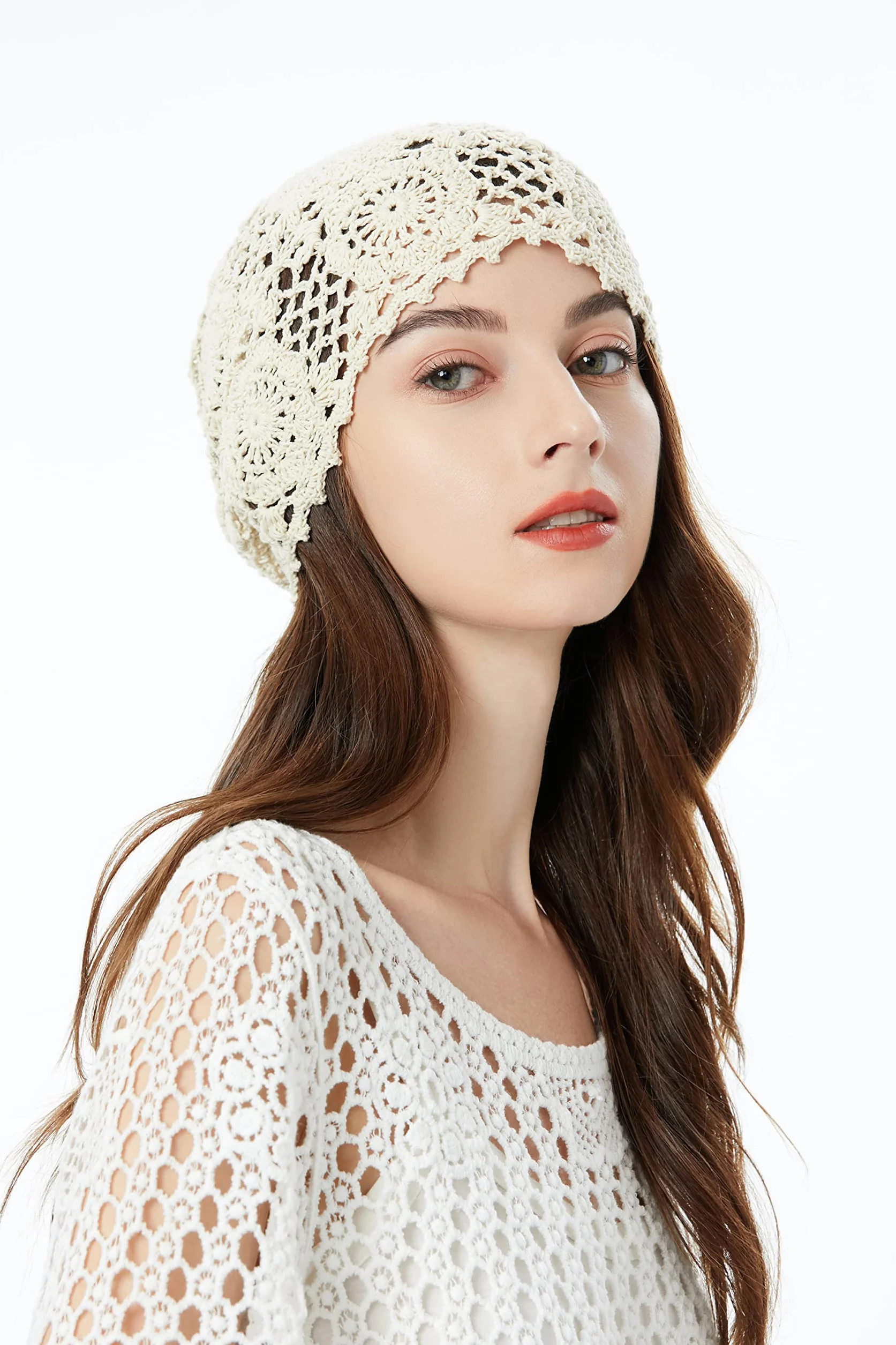 Bonnet d'été en Tricot Fait à la Main pour Femme