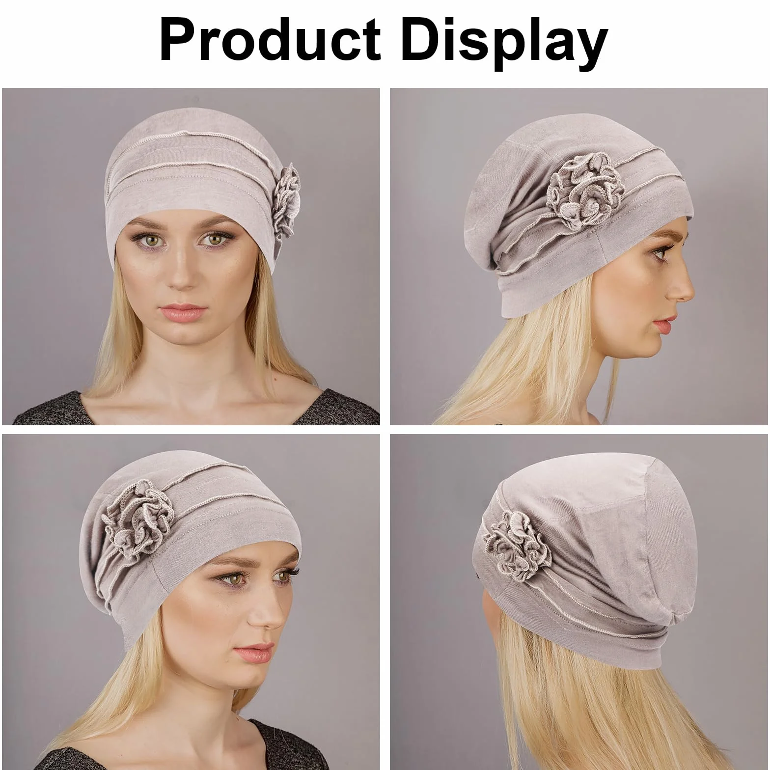 Turban Femme Cancer Musulmanes Bonnet Chimiothérapie Stretch Chapeaux Nuit Chimio