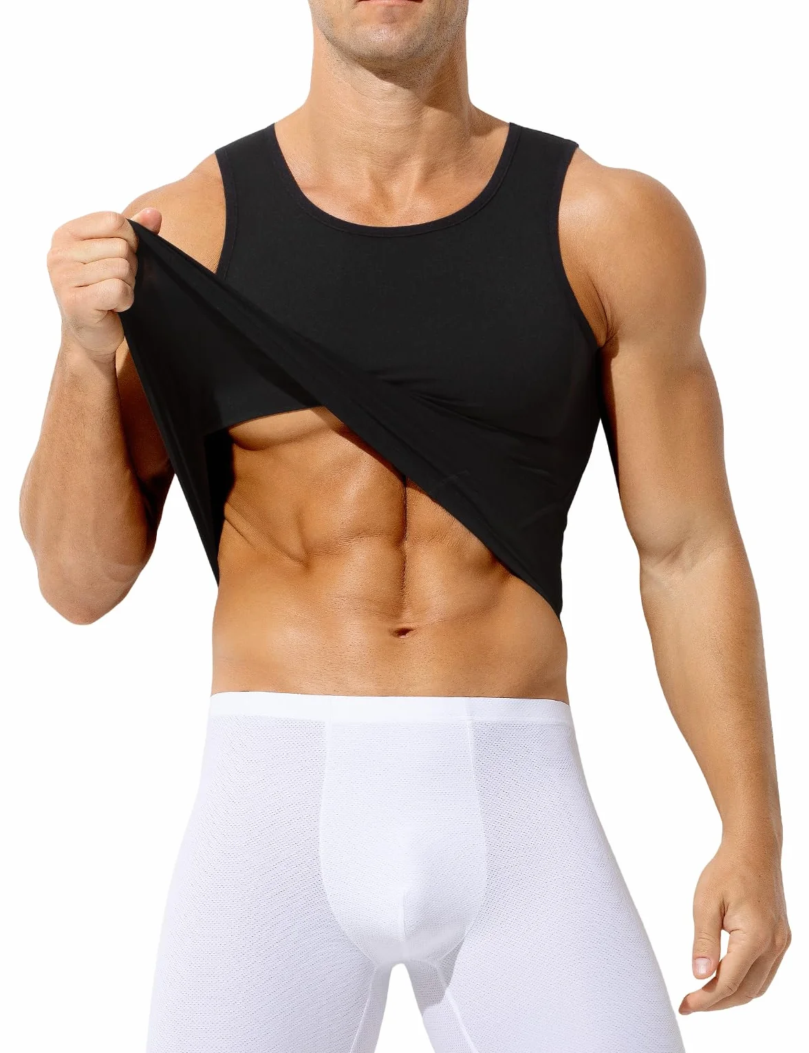 Débardeur Compression Homme Gaine Ventre Plat Body Shaper Maillot de Corps