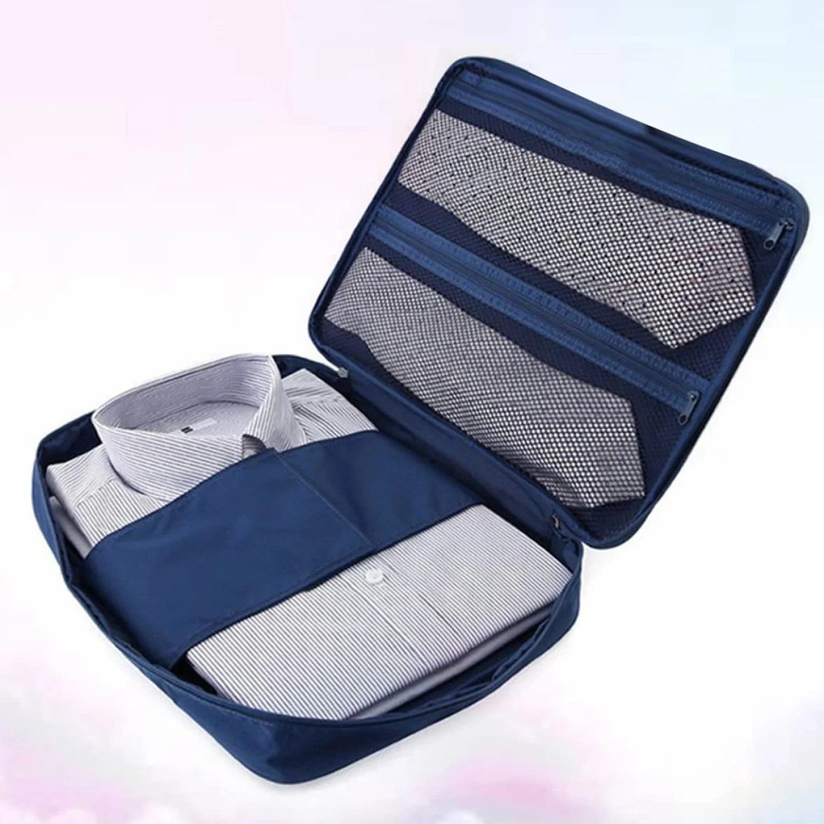 Sac De Rangement Multifonctionnel Anti-Rides Pour Chemises Et Cravates 14.17x10.24x1.97 Pouces Imperméable Portable Avec Poche Unique Voyage Professionnel