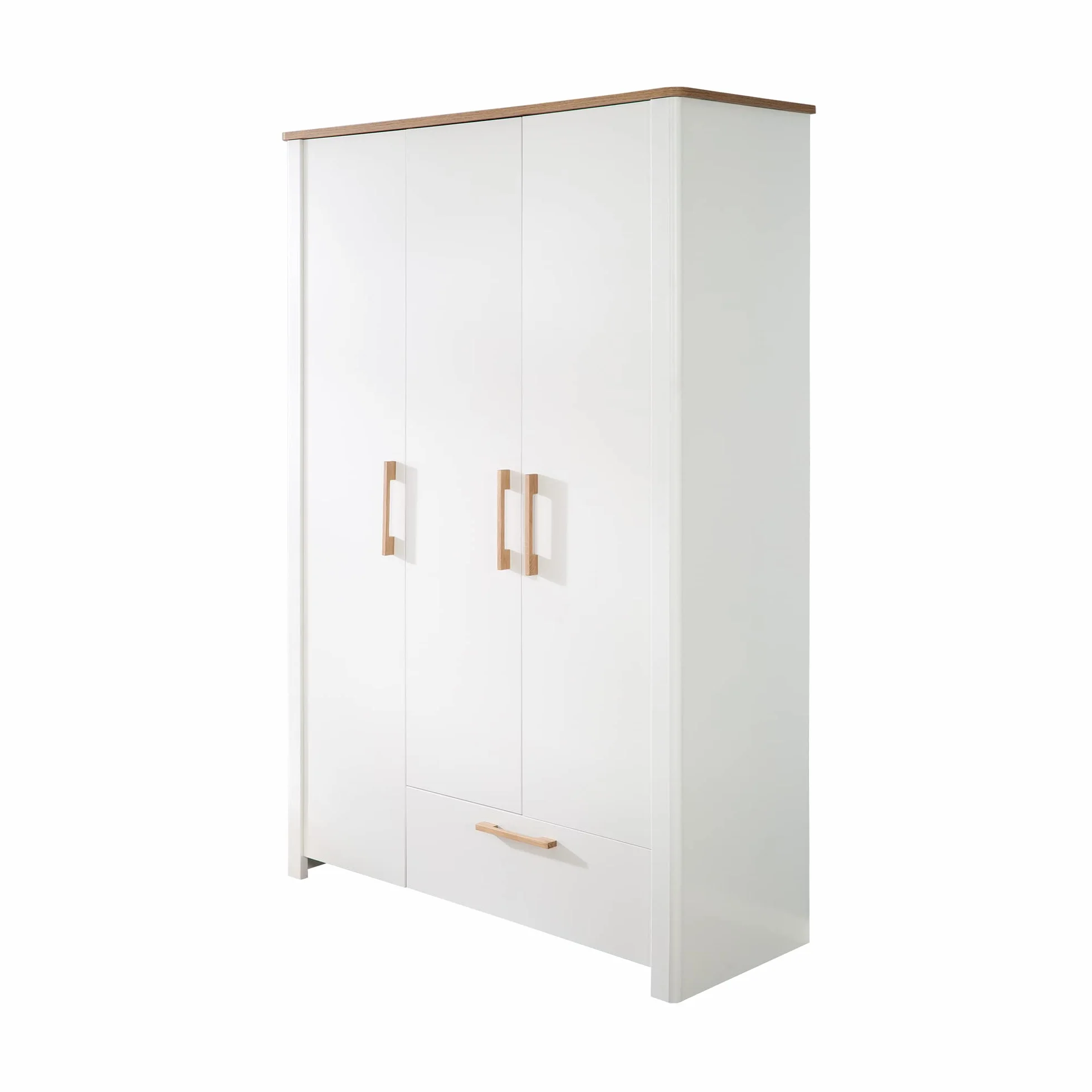 roba Armoire 3 Portes Blanc Chêne Artisanal 200 x 138,5 x 54 cm