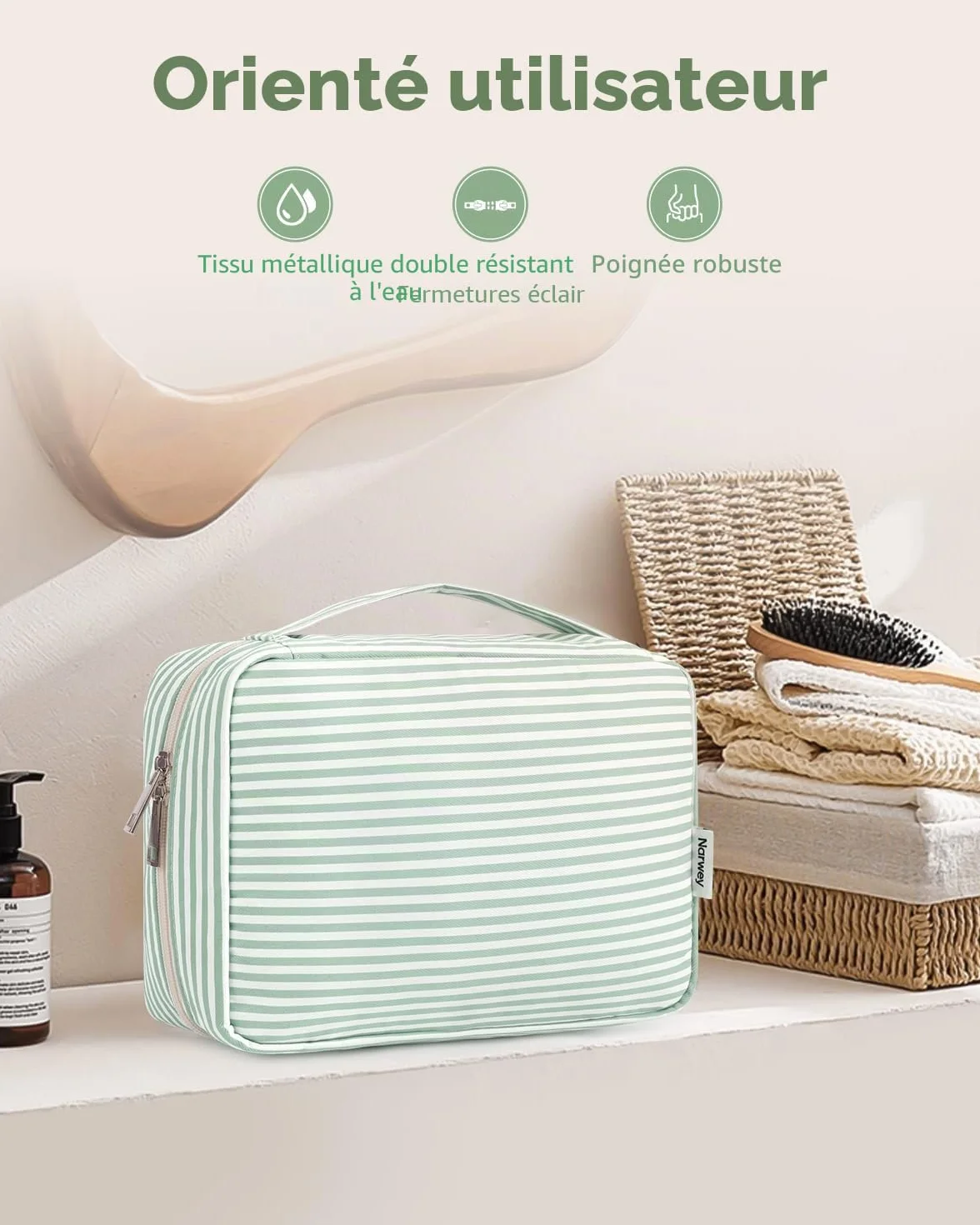Trousse de Toilette Grande à Suspendre pour Homme et Femme