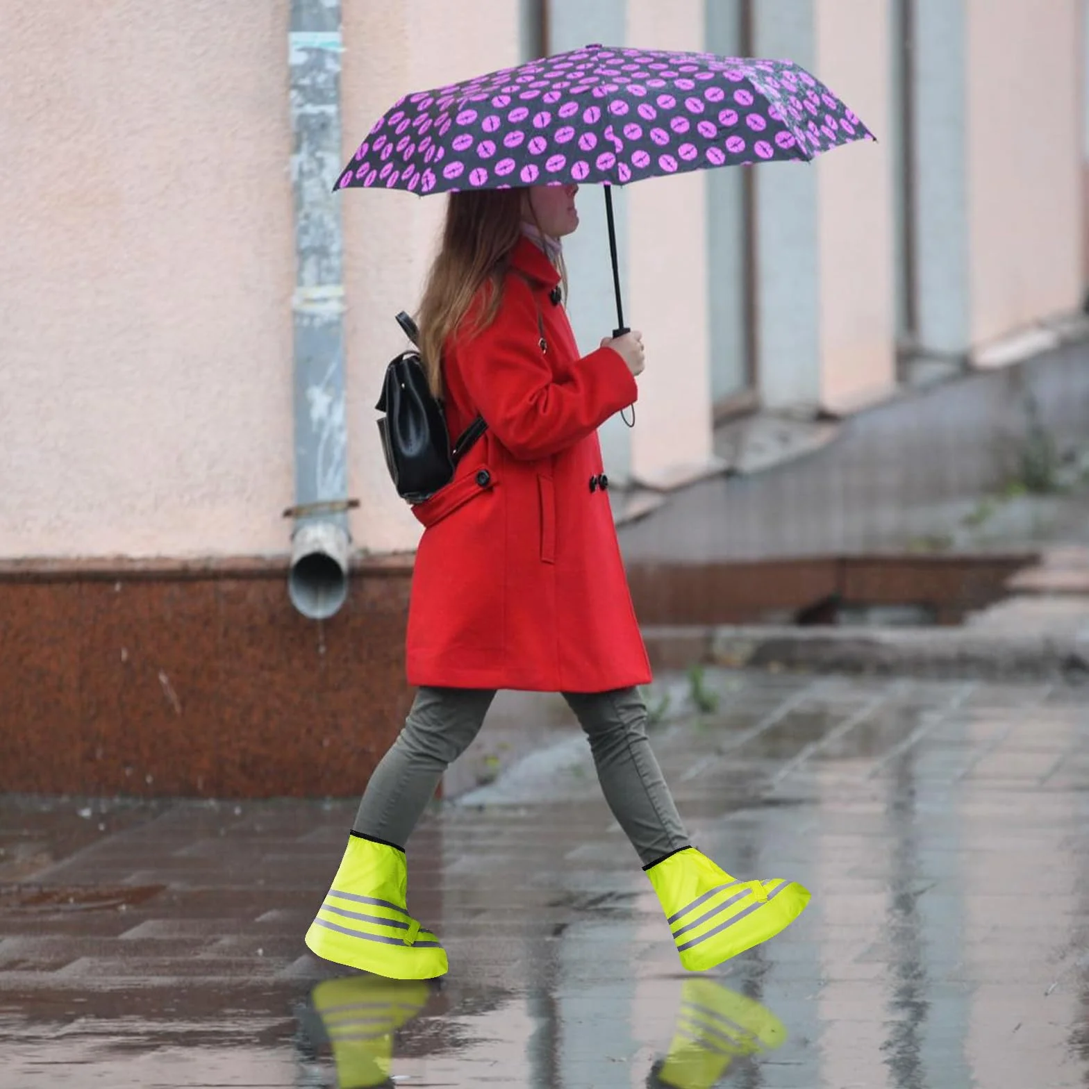 Surchaussures Imperméables pour Vélo - Couvre-Chaussures de Pluie avec Protection
