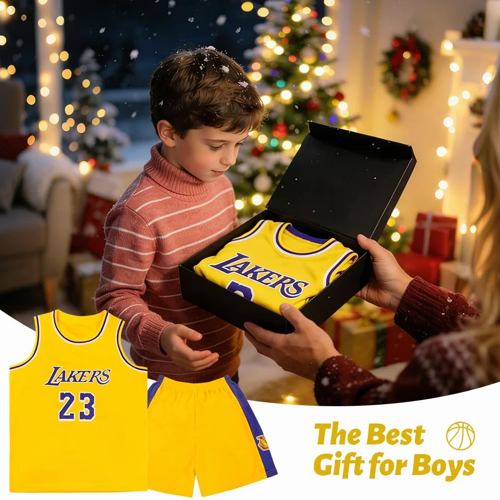 Maillot Basket Enfant Respirant Séchage Rapide Ensemble Short Garçons