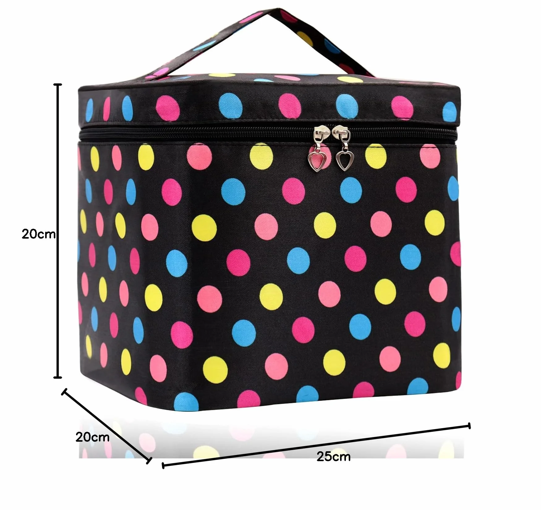 Grande Trousse de Maquillage de Voyage avec Support pour pinceaux Noir L