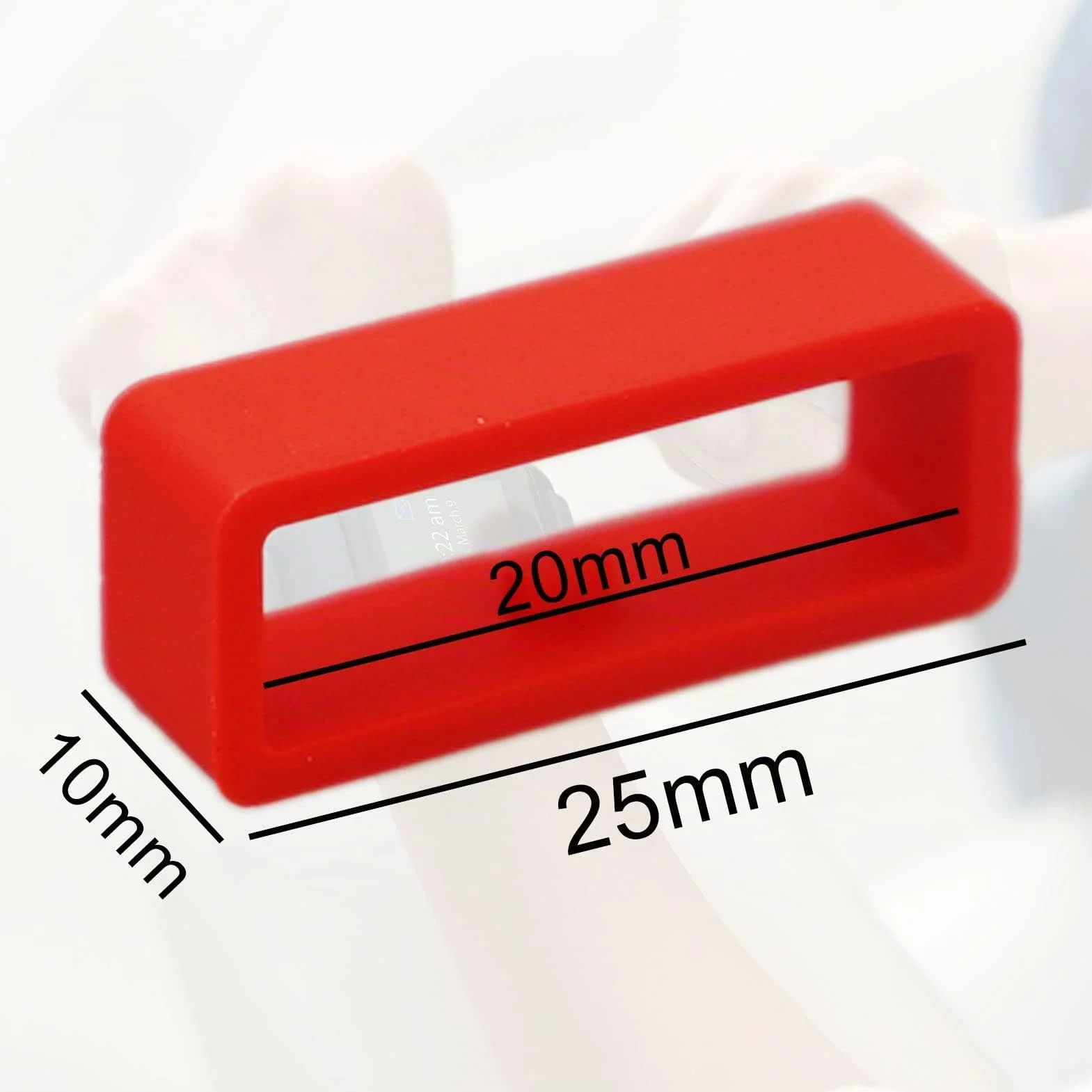 Passants de rechange en caoutchouc 22mm pour bracelet de montre silicone REBECASKYENS