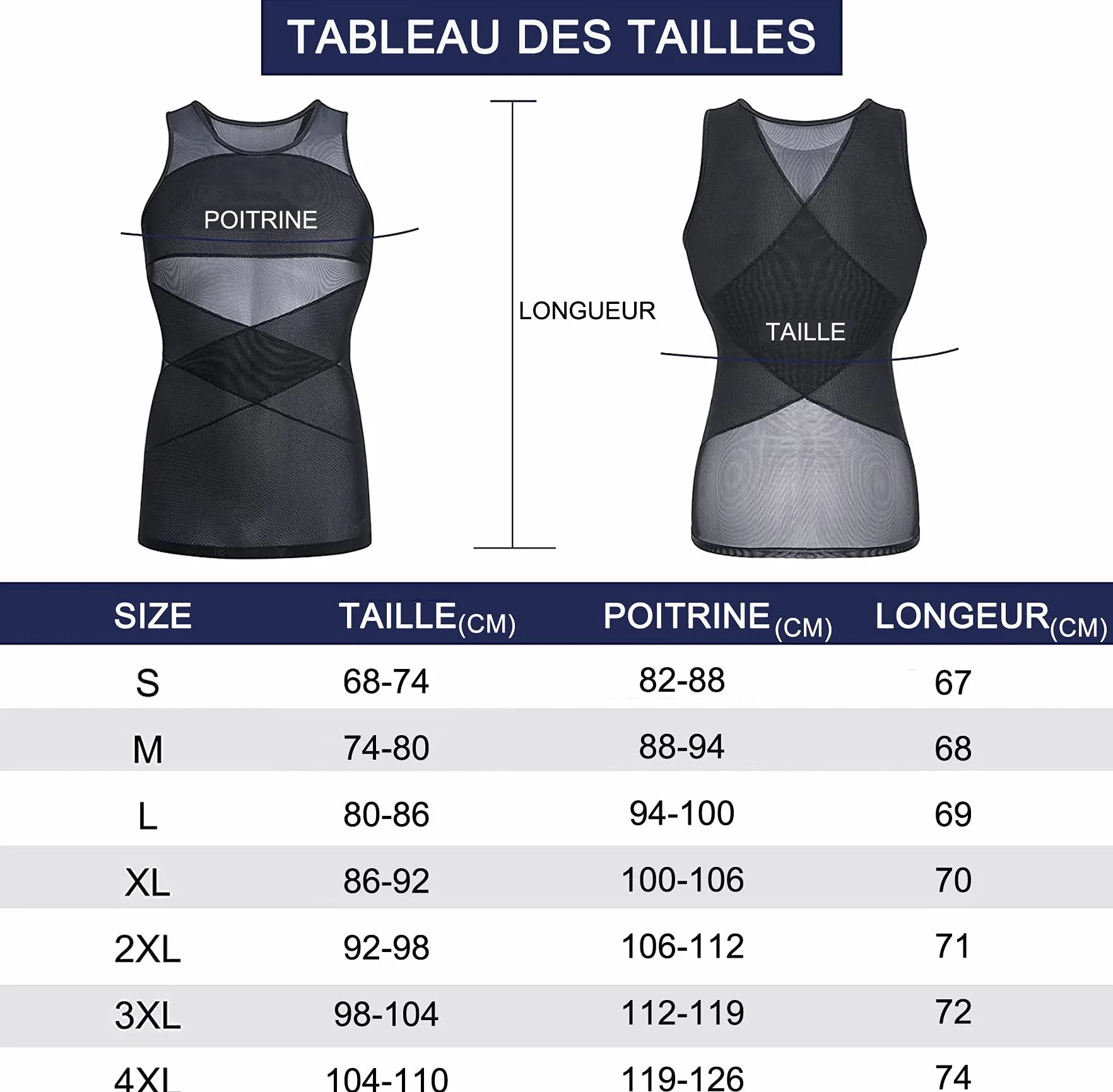 Débardeur de Compression Homme Gaine Ventre Plat T Shirt Gainant Minceur