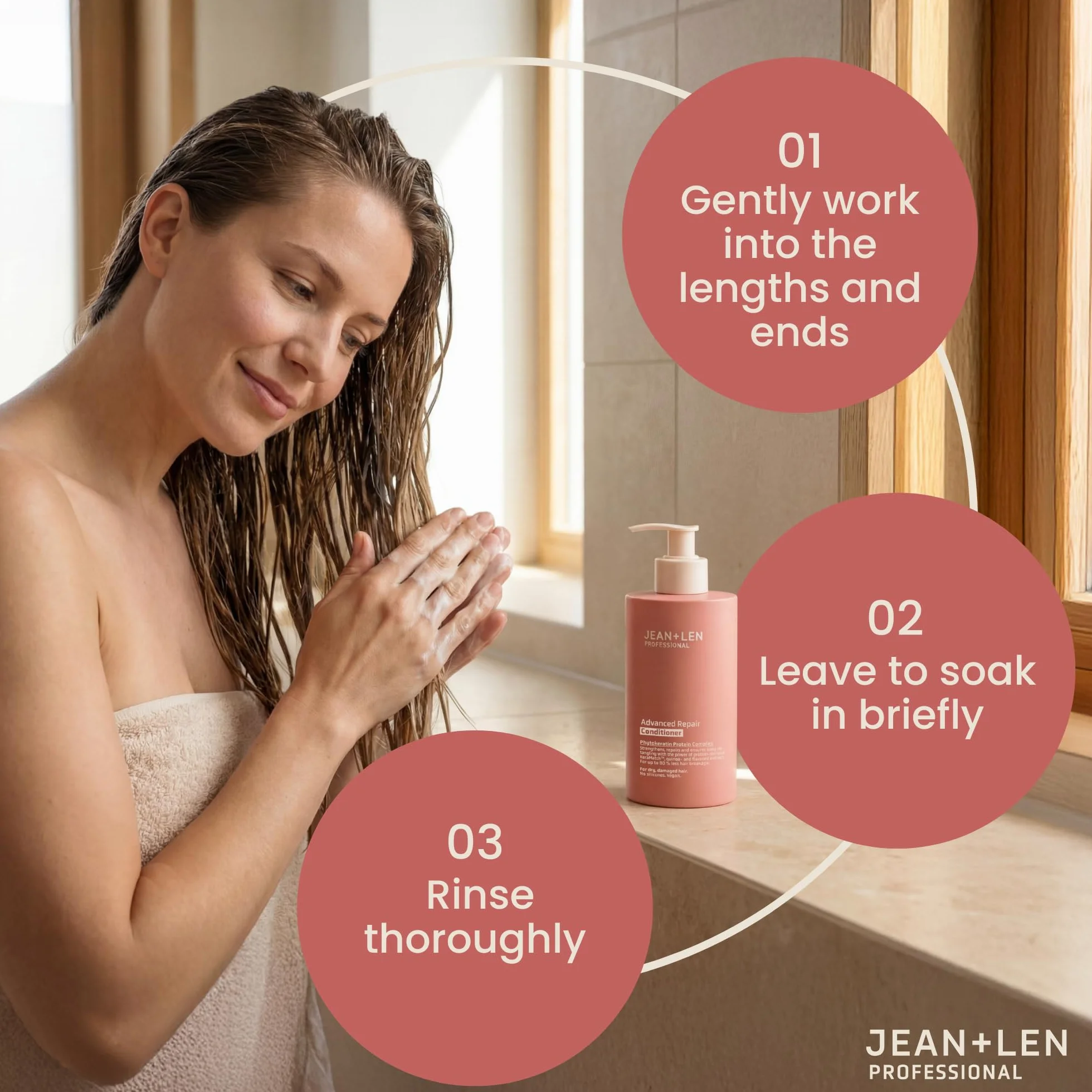 Jean & Len Conditioner Professional Advanced Repair après-shampooing réparateur cheveux secs abîmés 300 ml
