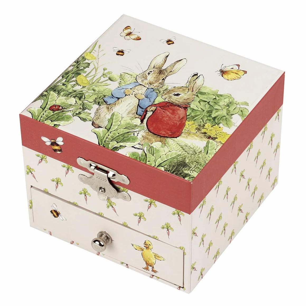 TROUSSELIER Pierre Lapin Peter Rabbit Boîte à Trésors Bijoux Musicale Mozart Menuet Fraise