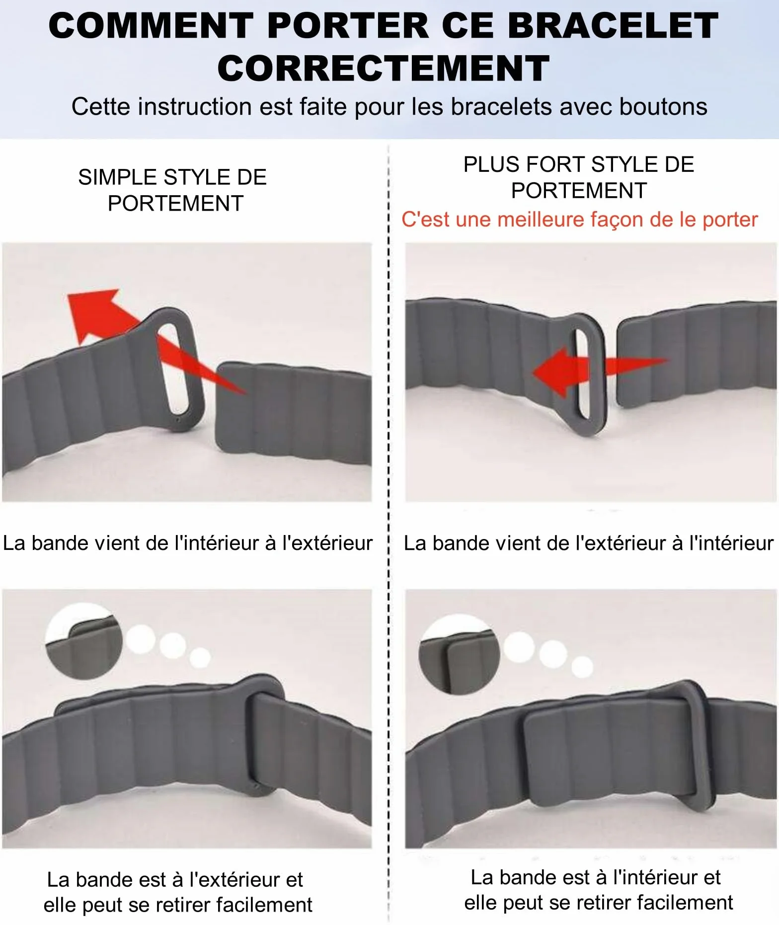Gamtic Bracelet Médical Personnalisé Homme Femme - Imperméable Silicone Magnétique Réglable ID Sécurité SOS Sport Fitness
