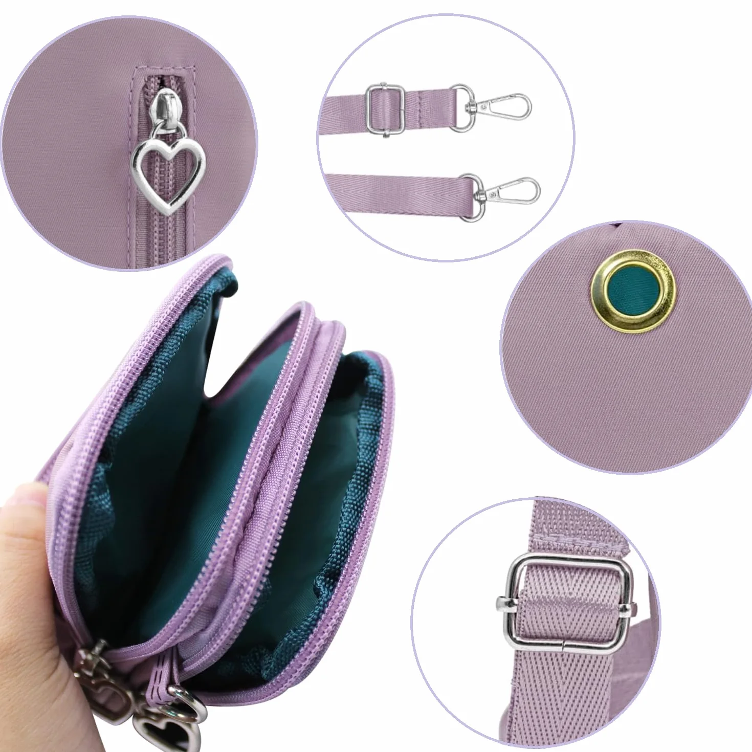 Petit Sacoche Téléphone Portable Femme, Crossbody Pochette Armbag