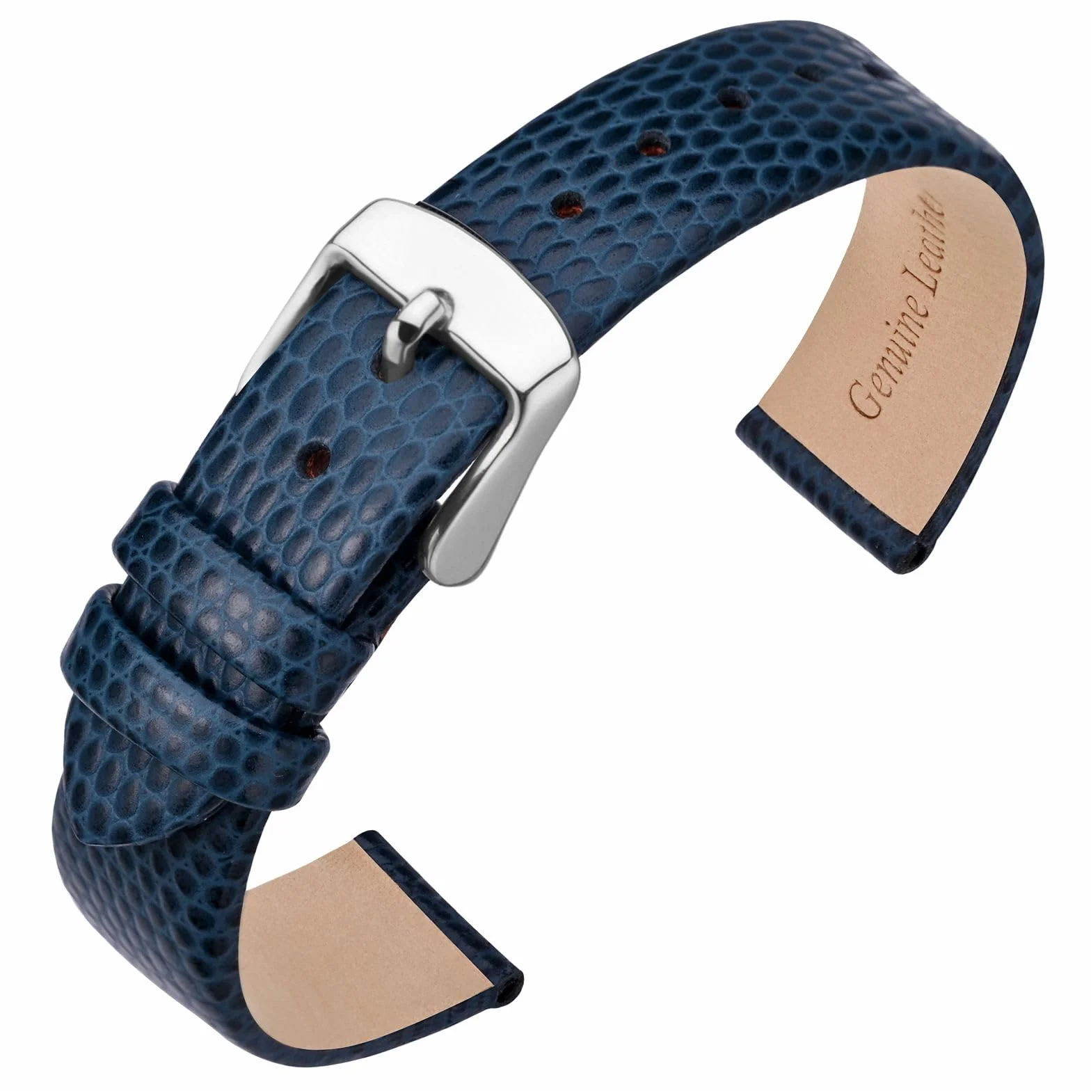 ANNEFIT Bracelets de Montres pour Femme 10mm 12mm 13mm 14mm 15mm 16mm 18mm 20mm, Bandes de Remplacement en Cuir avec Boucle en Acier Inoxydable