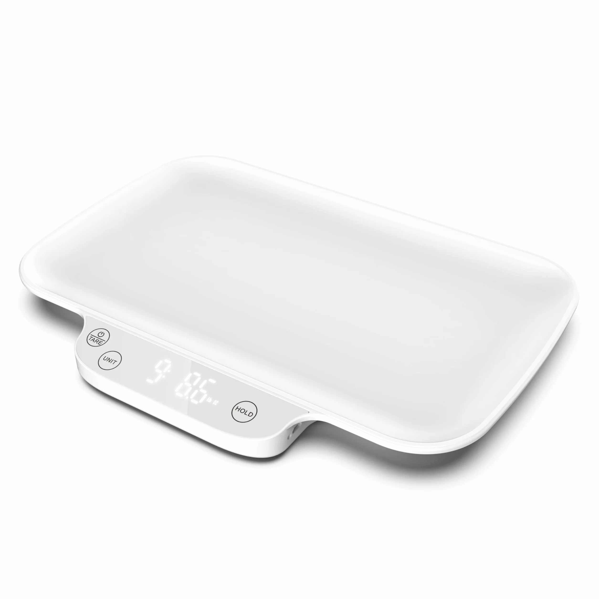 Balance pour animal de compagnie 15 kg (± 1 g) 30 cm pour chiot et chaton nouveau-né (Blanc)