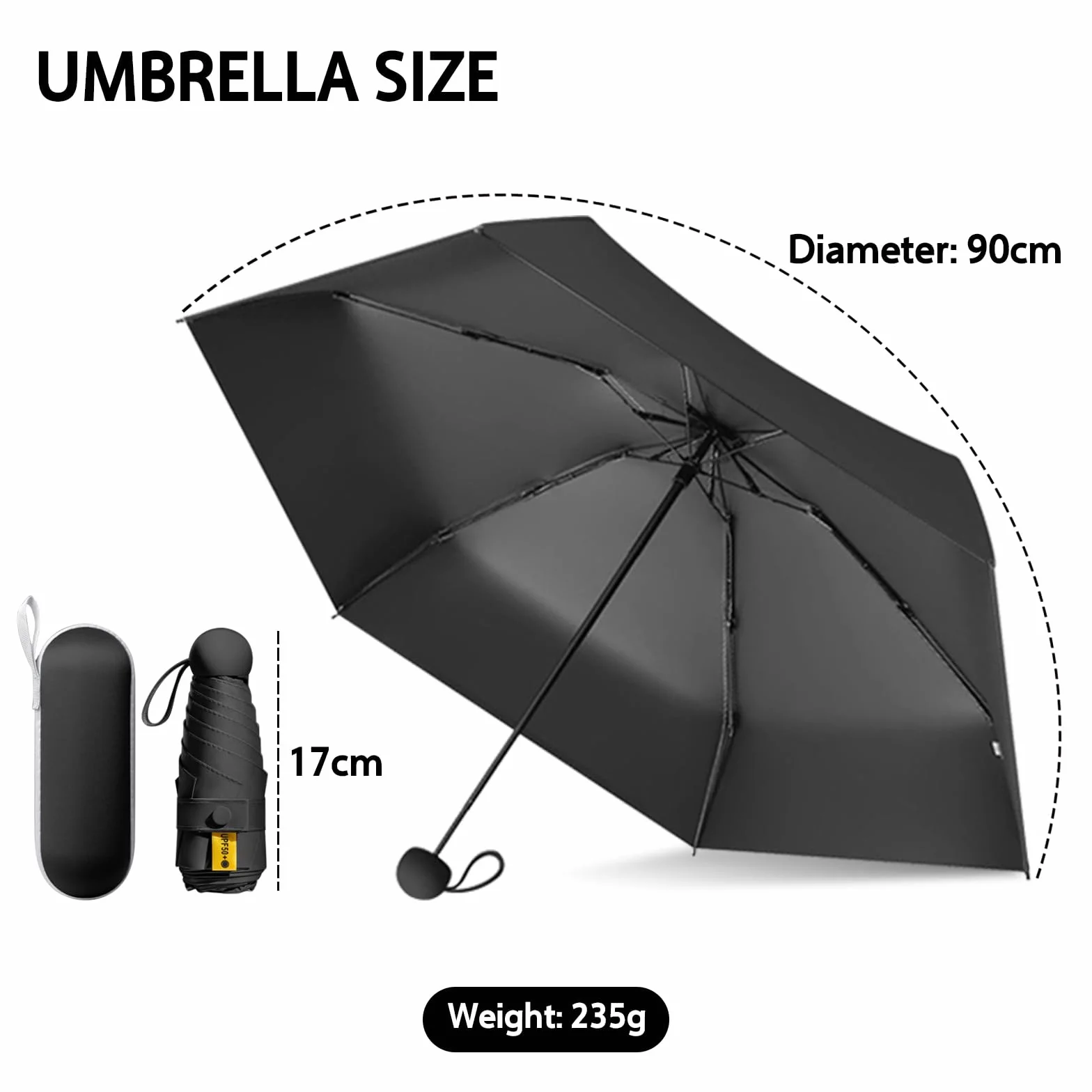 Mini Parapluie de Poche, Pliant, Ultra-léger, Compact, Portable, Capsule