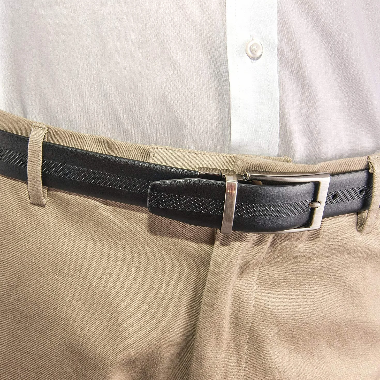 Extendeurs de Taille Elastiques 5PCS Ceinture Réglable pour Pantalon Jeans Noir