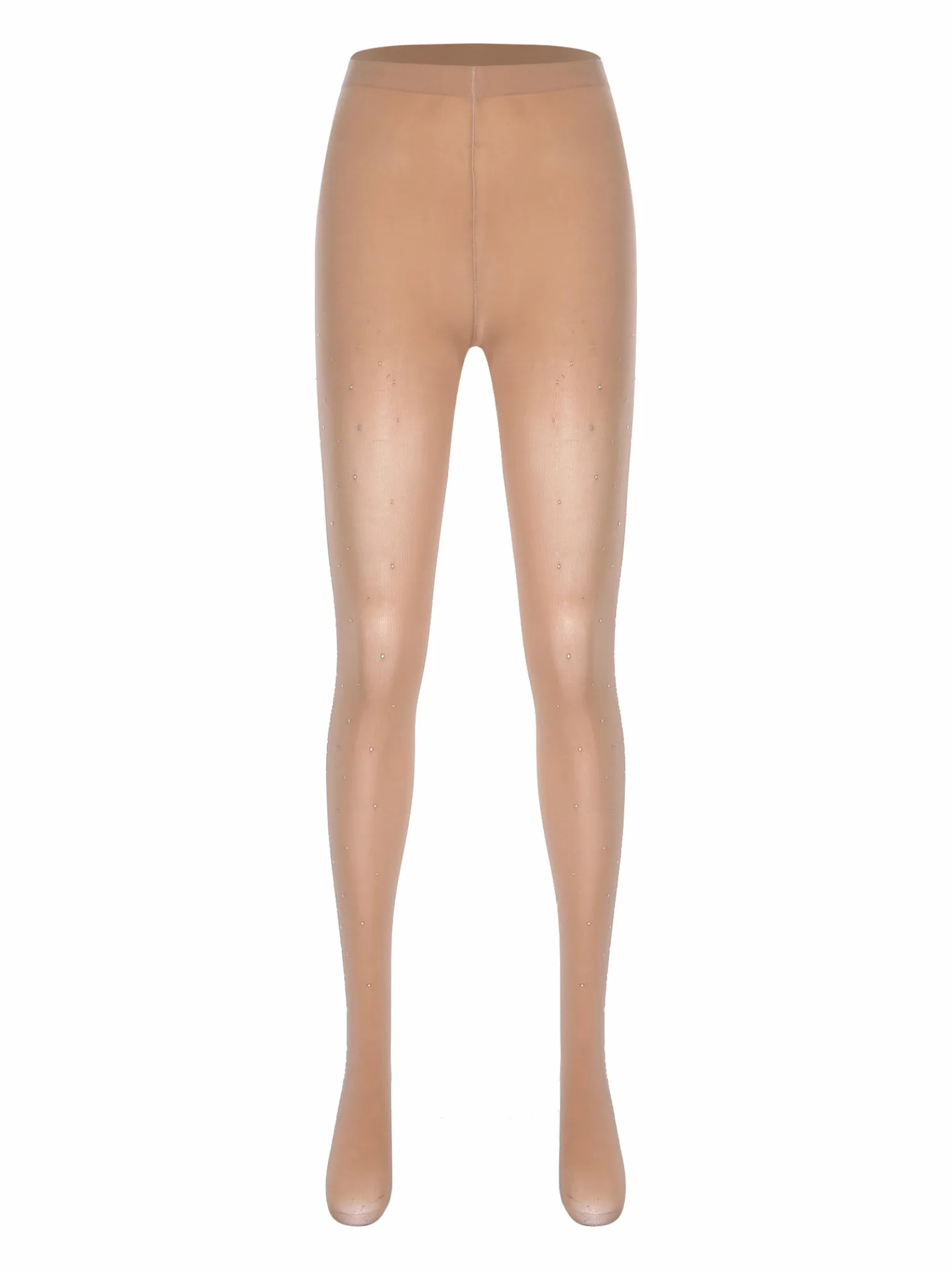 Justaucorps Patinage Artistique Femme Manches Longues Strass avec Collant Patin à Glace Roller