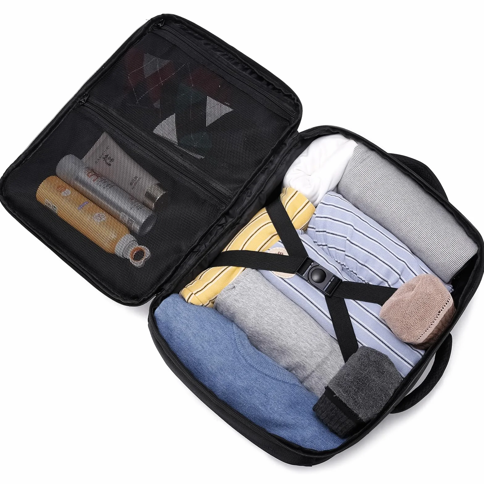 WENIG Bagage Cabine 40x30x20 24L Sac à Dos Voyage Avion avec Port USB Ordinateur Portable 14 Pouces Noir