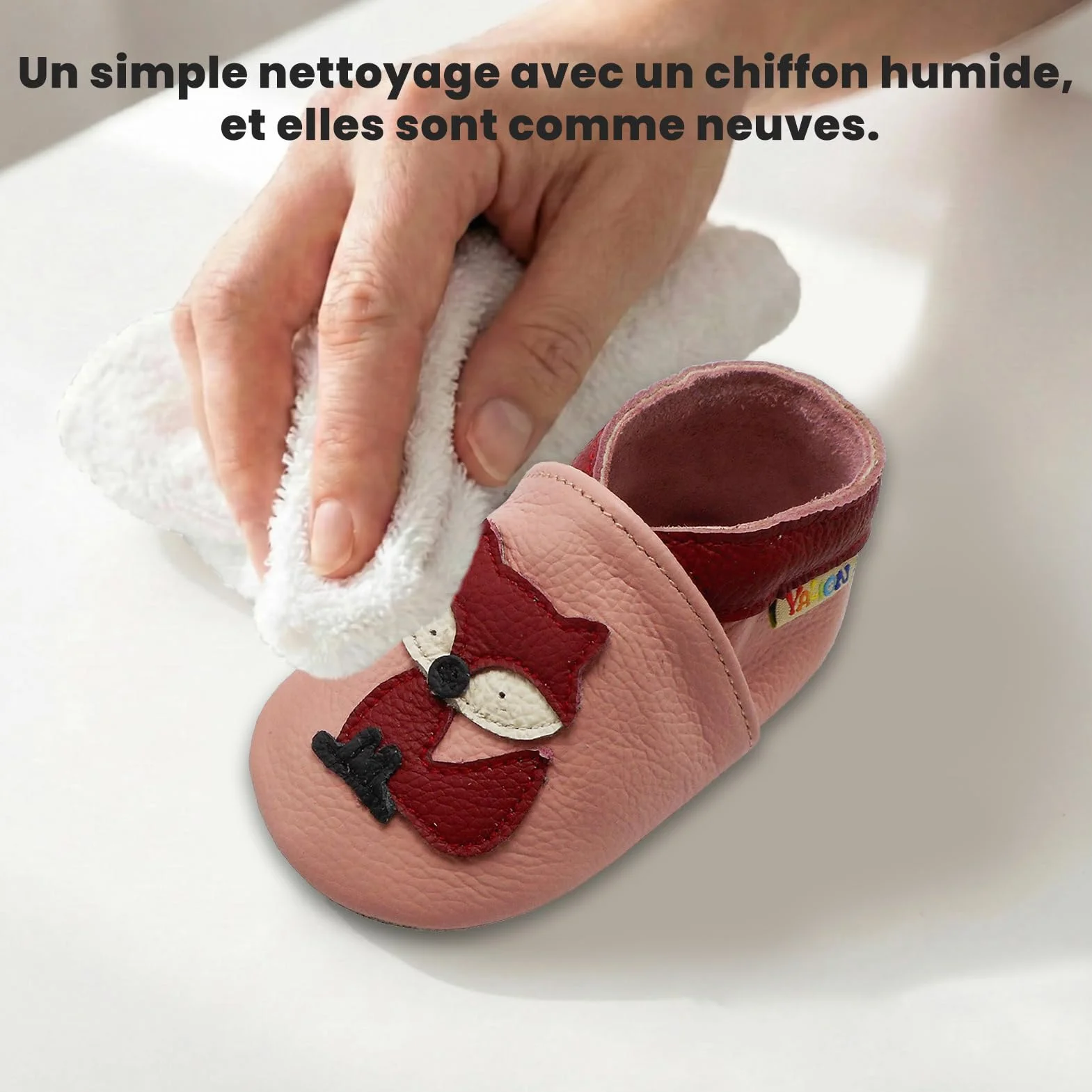 Chaussons Cuir Souple Bébé Antidérapante Chaussures Premiers Pas