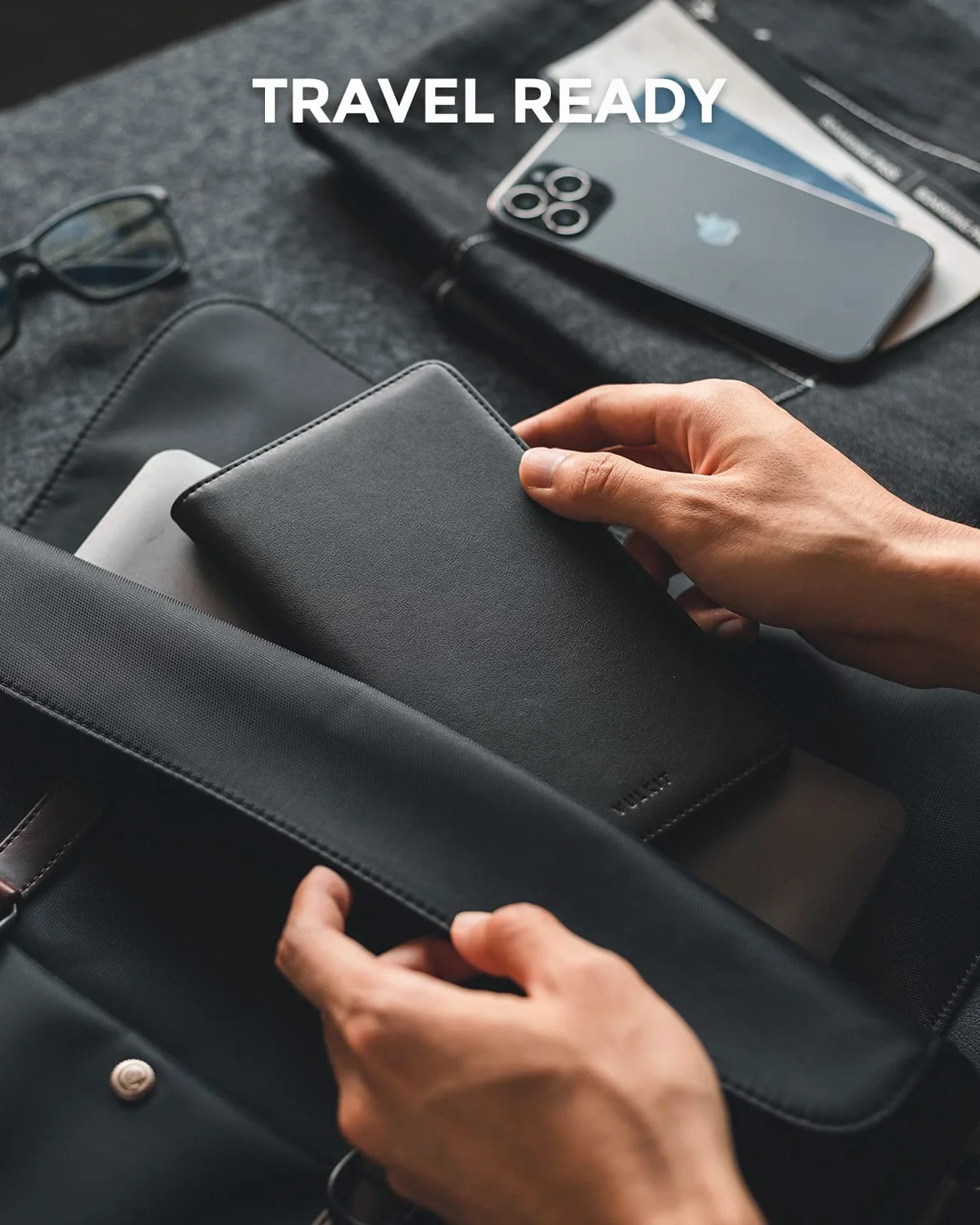 VULKIT Porte Passeport en Cuir avec RFID Bloquant, Organisateur de Voyage pour Femmes Hommes