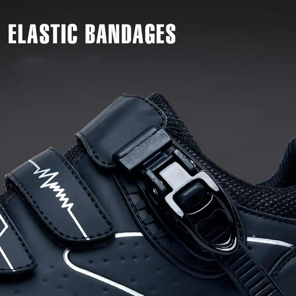 Chaussures de VTT Homme Femme Cyclisme Velo Route Respirantes Compatibles Look SPD