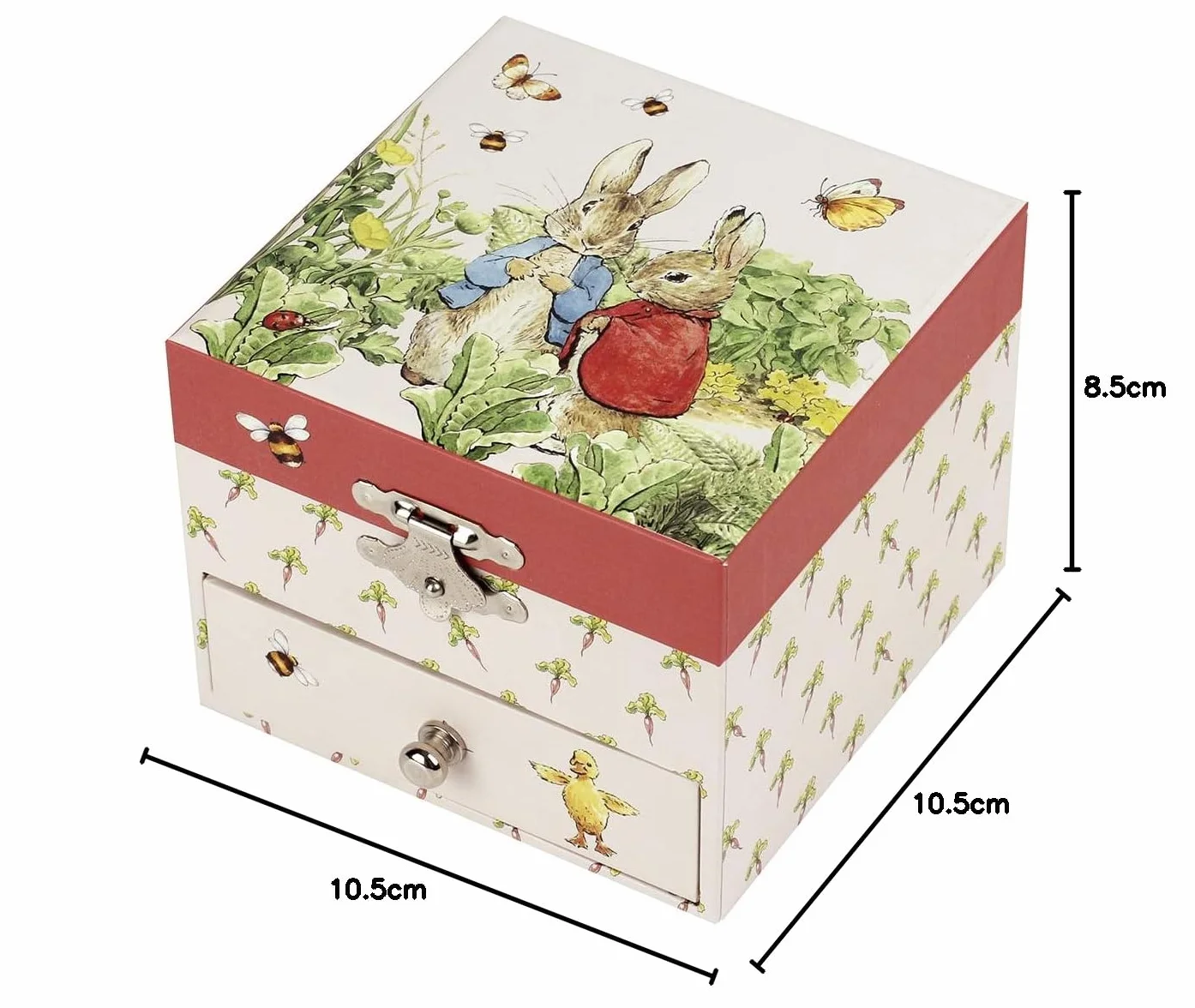 TROUSSELIER Pierre Lapin Peter Rabbit Boîte à Trésors Bijoux Musicale Mozart Menuet Fraise