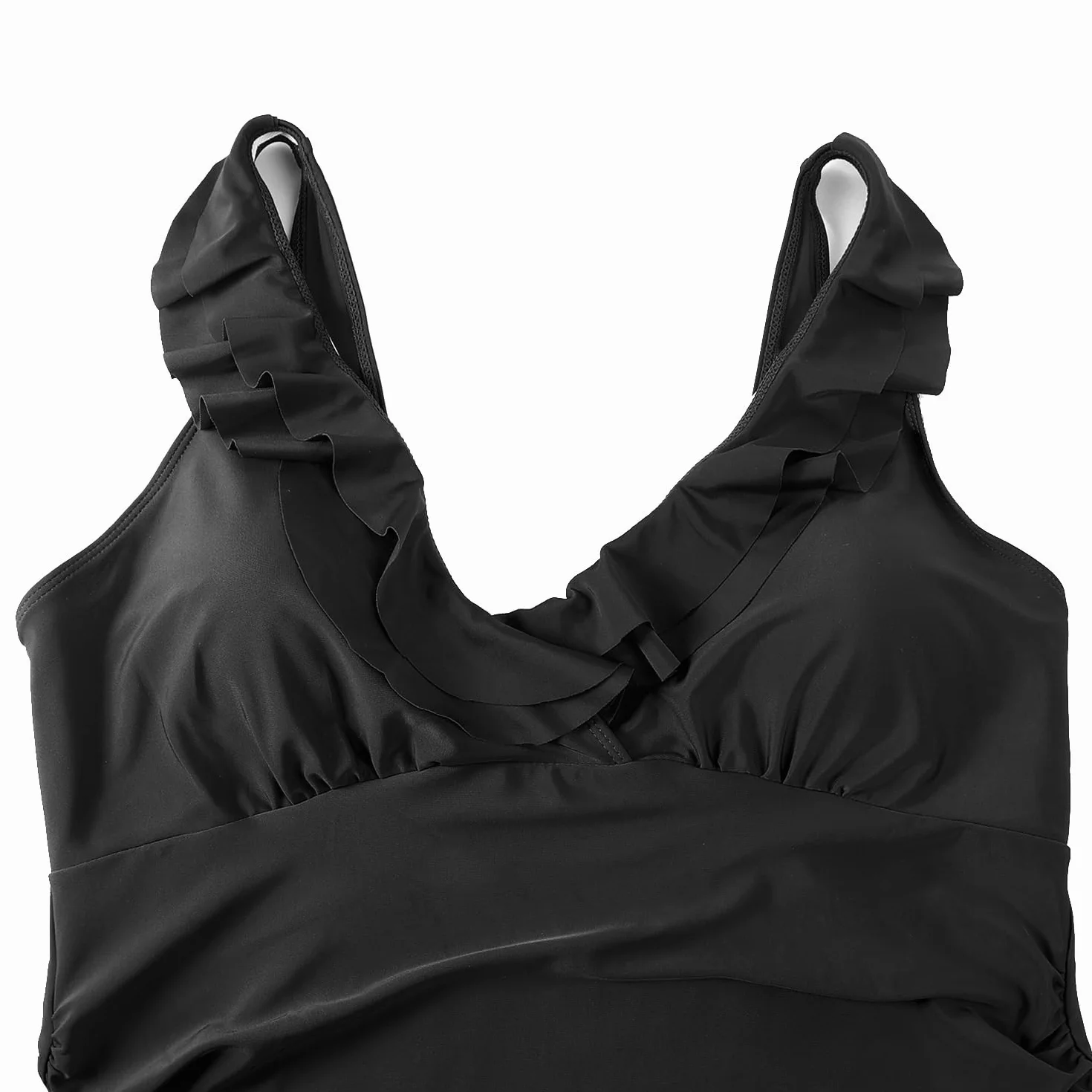 Maillot de Bain Grossesse Une Pièce Col V Haute Taille Push-up Monokini de Maternité