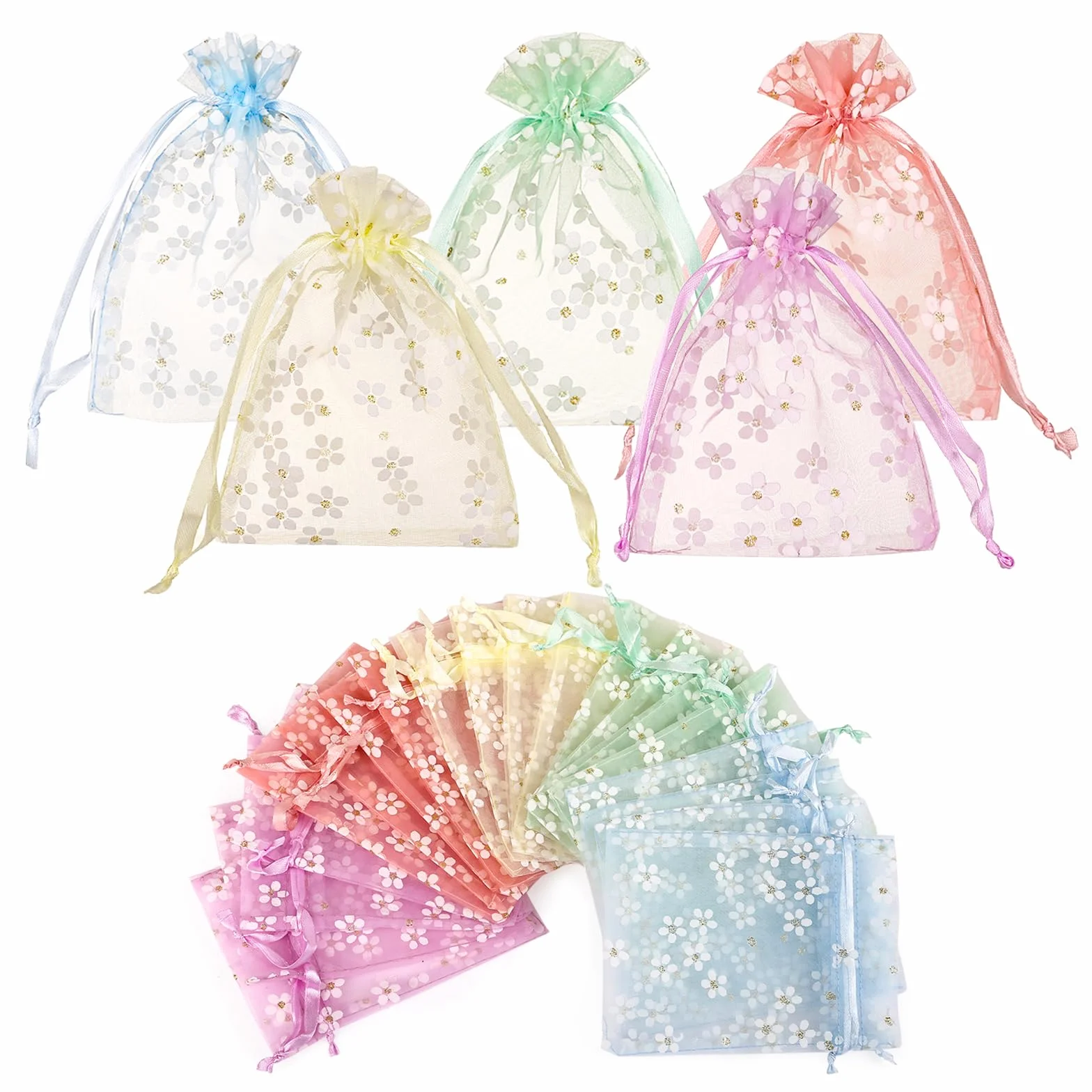 Sachet Organza pour Dragées Lavande Vide 20pcs 10x14cm Pochette Tulle Cadeaux