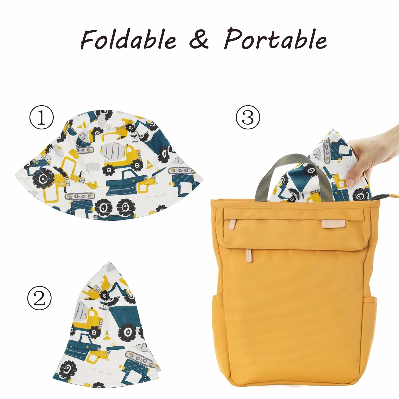 Chapeau de Soleil Enfant Coton Bord Large Chapeau Bob Été 1-8 Ans