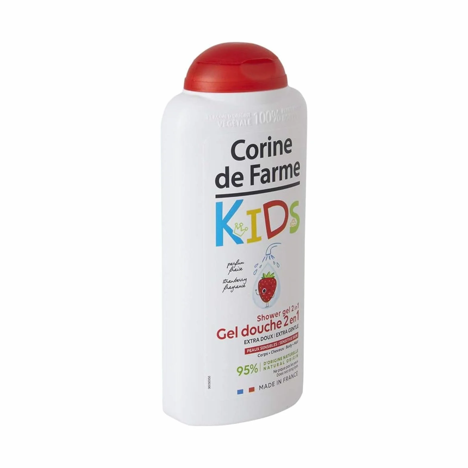 Corine de Farme Gel Douche Kids 2-En-1 Corps et Cheveux Fraise 300 ml Hypoallergénique